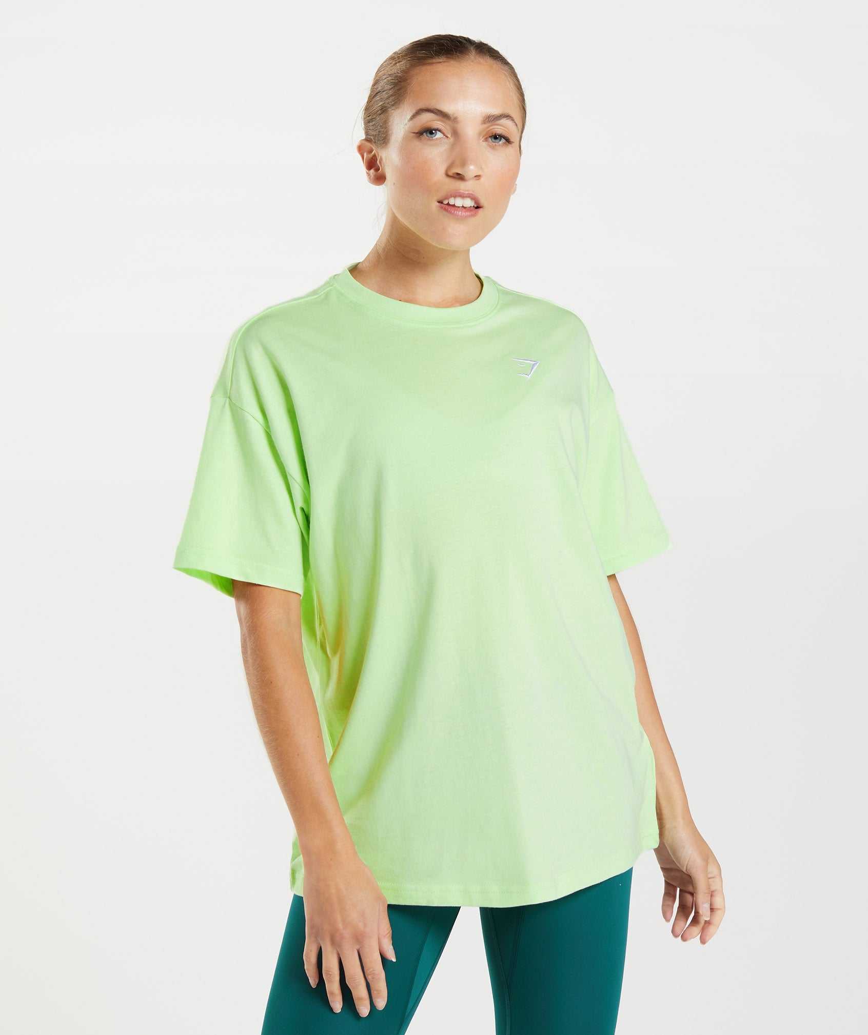 Green Gymshark Training Oversized Women's T Shirts | ULDKHX763