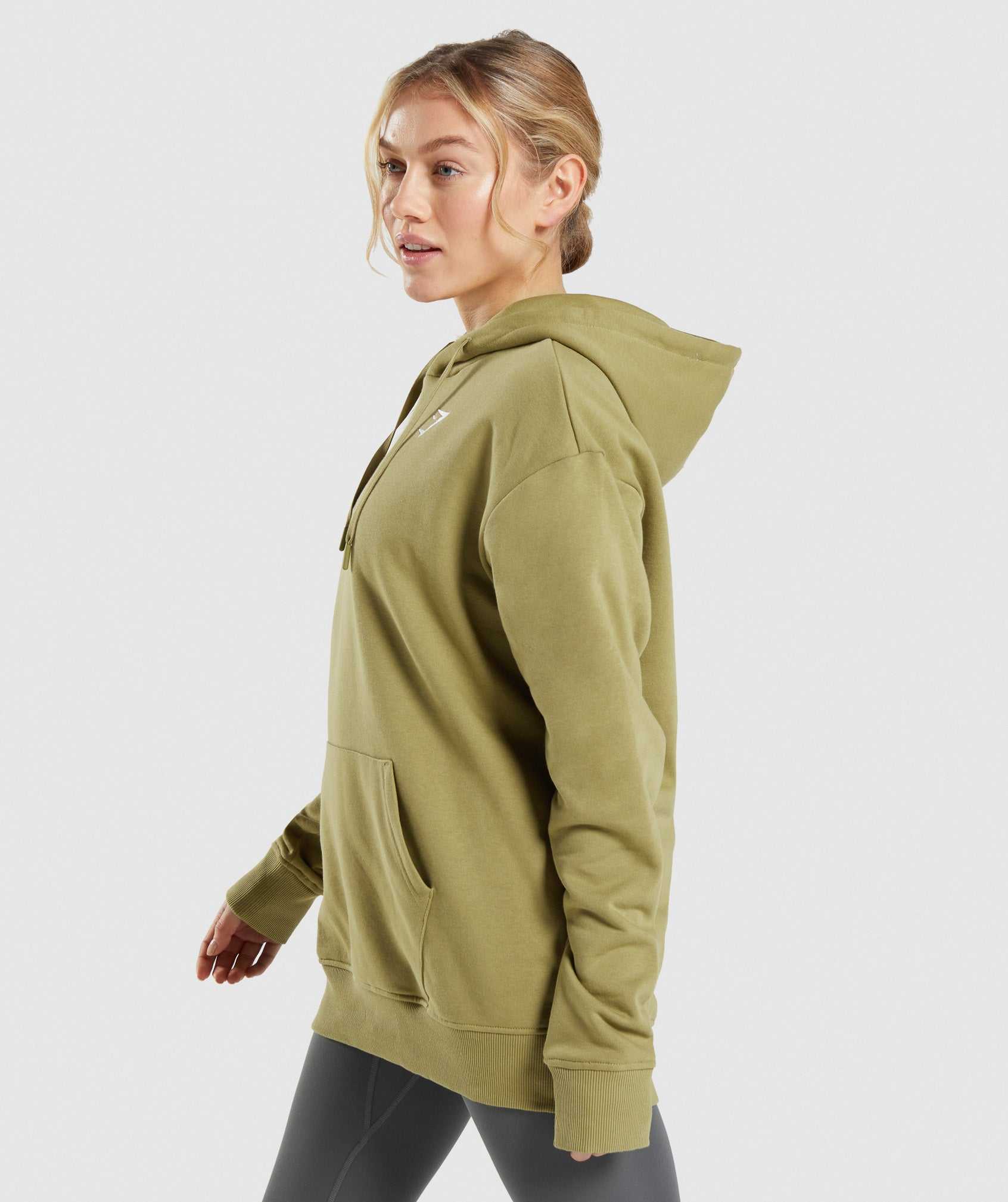 Green Gymshark Training Oversized Women's Hoodie | XTKRQO849