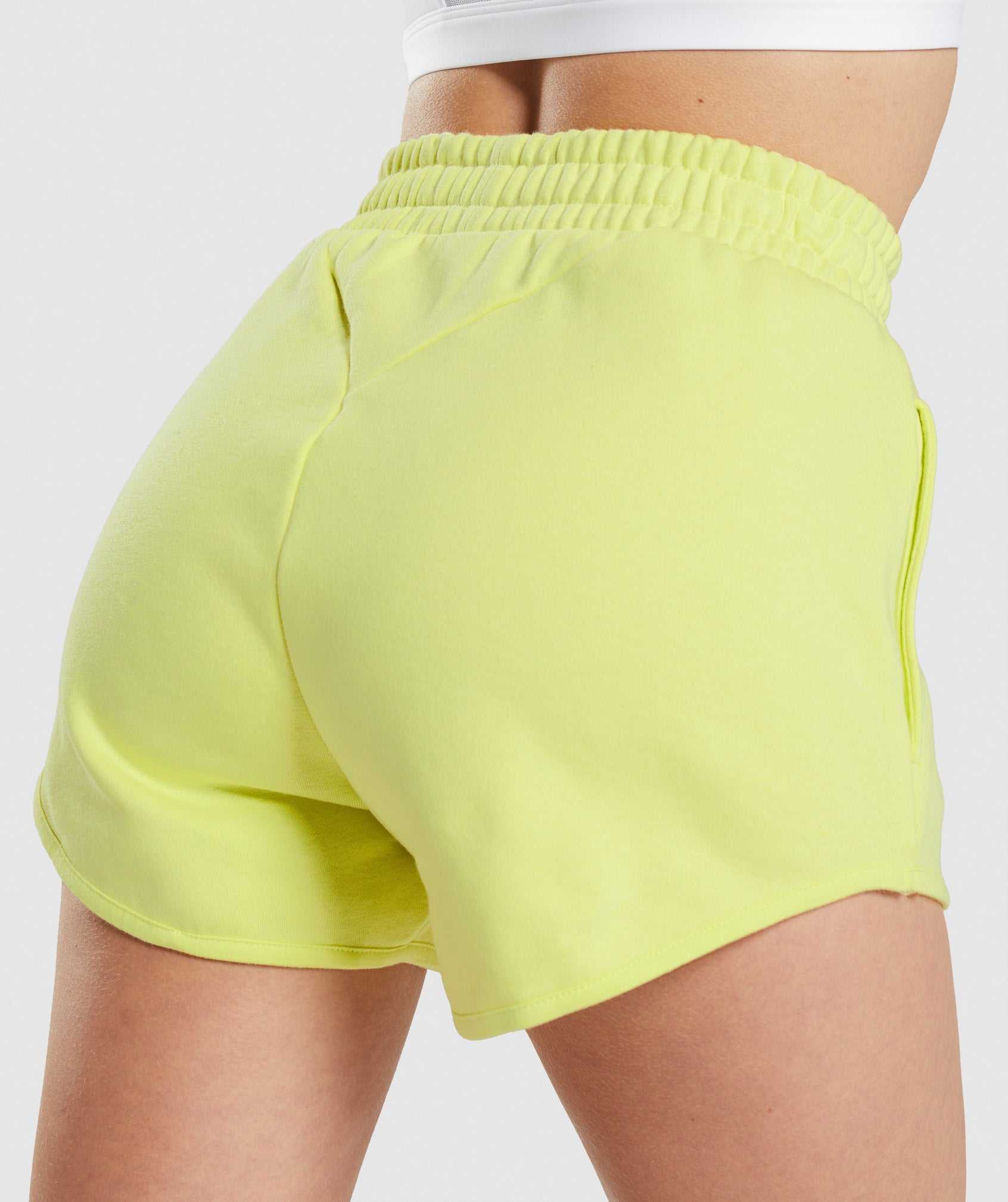 Green Gymshark Training Sweat Women's Shorts | PLXJCD275