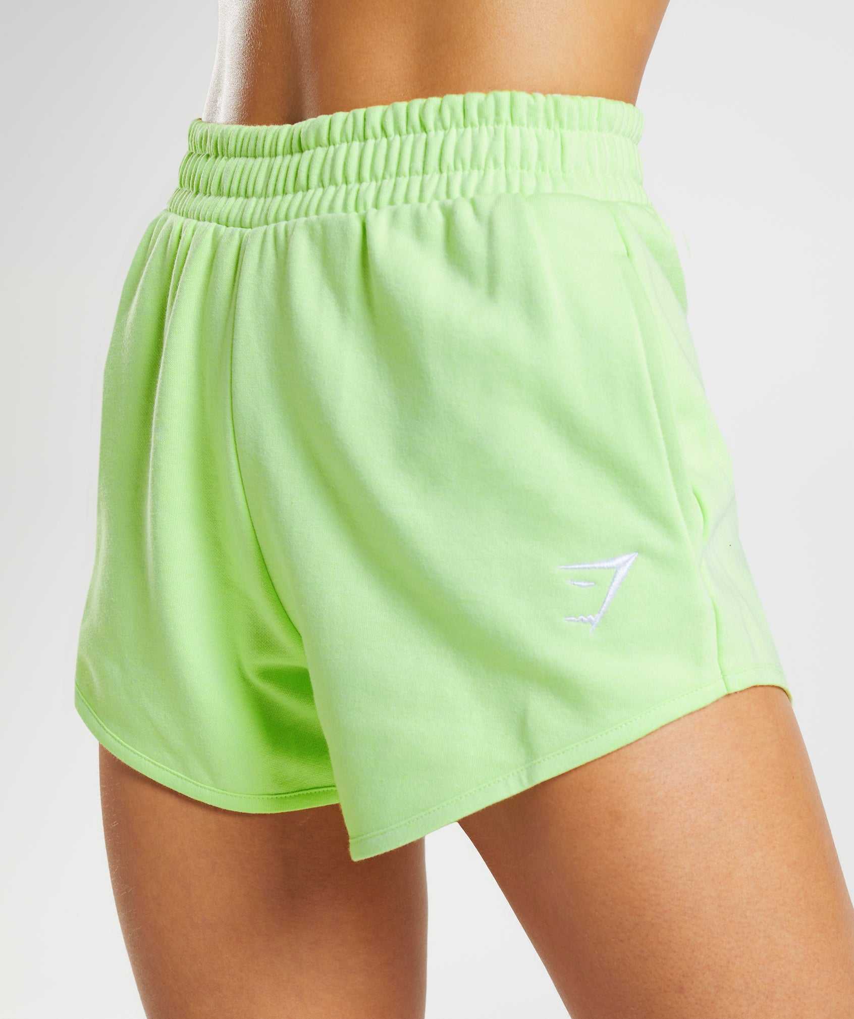 Green Gymshark Training Sweat Women's Shorts | REQWZS769