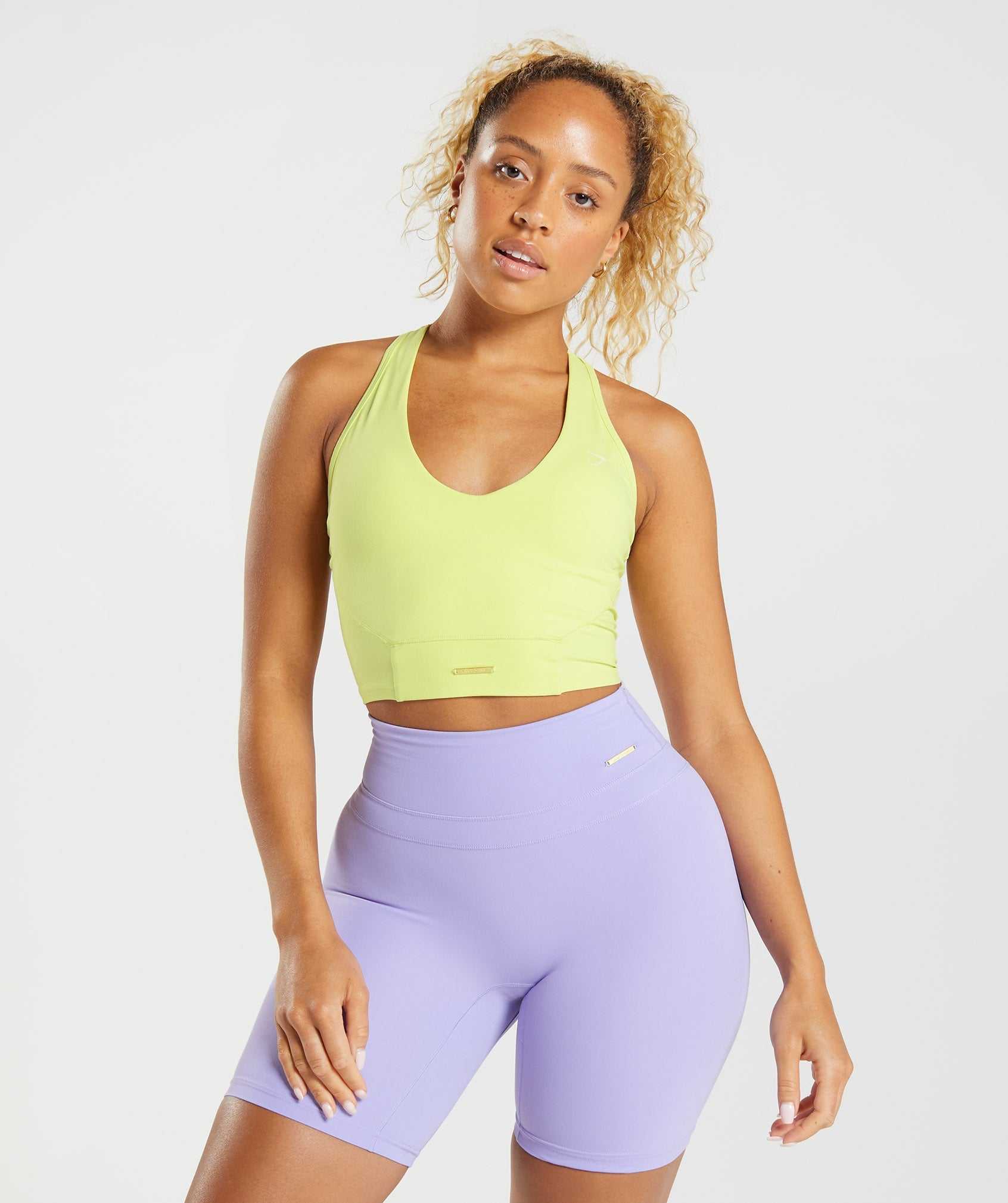 Green Gymshark Whitney Crop Women's Tanks | KIRWBD758