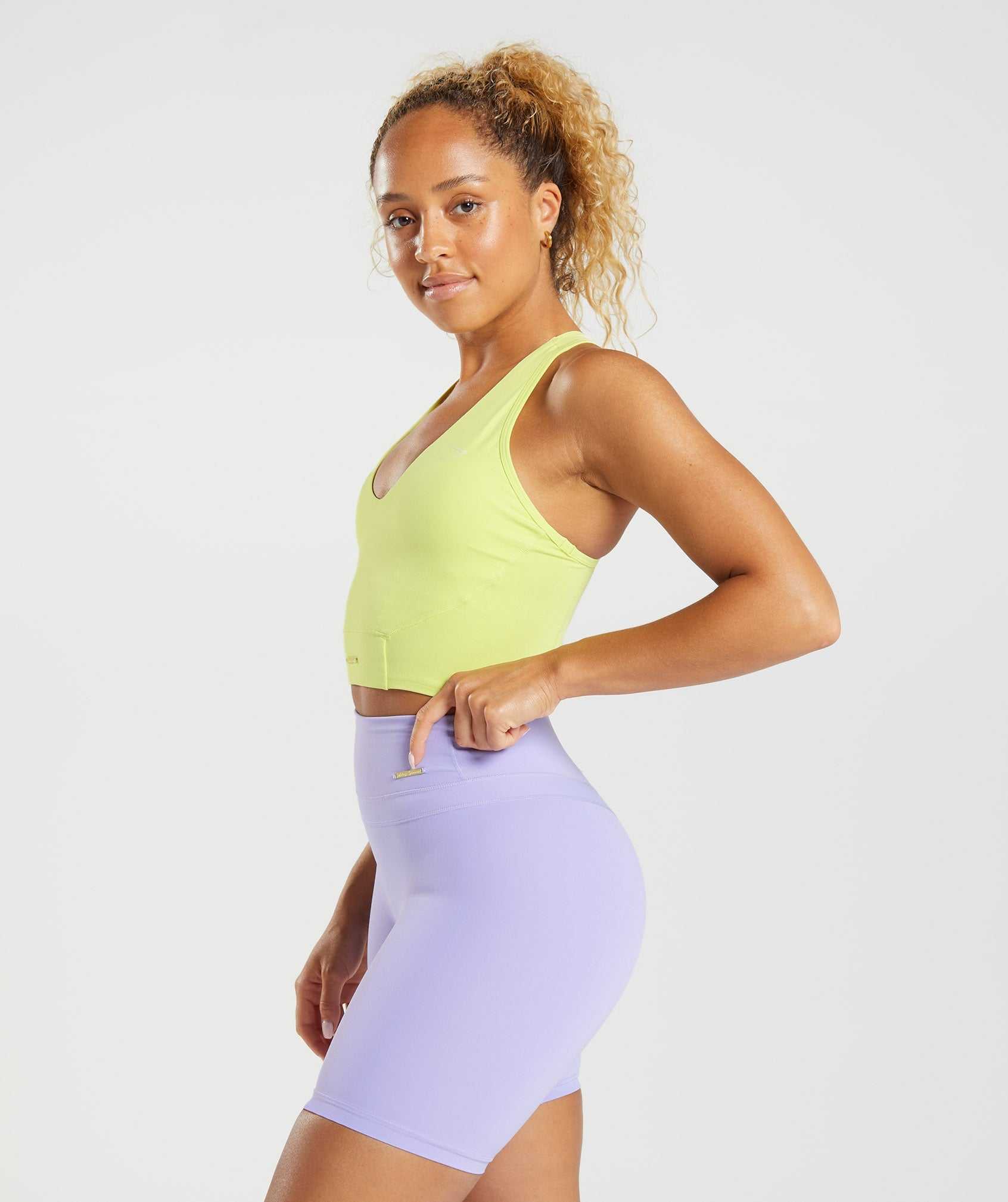 Green Gymshark Whitney Crop Women's Tops | MYBXSC615