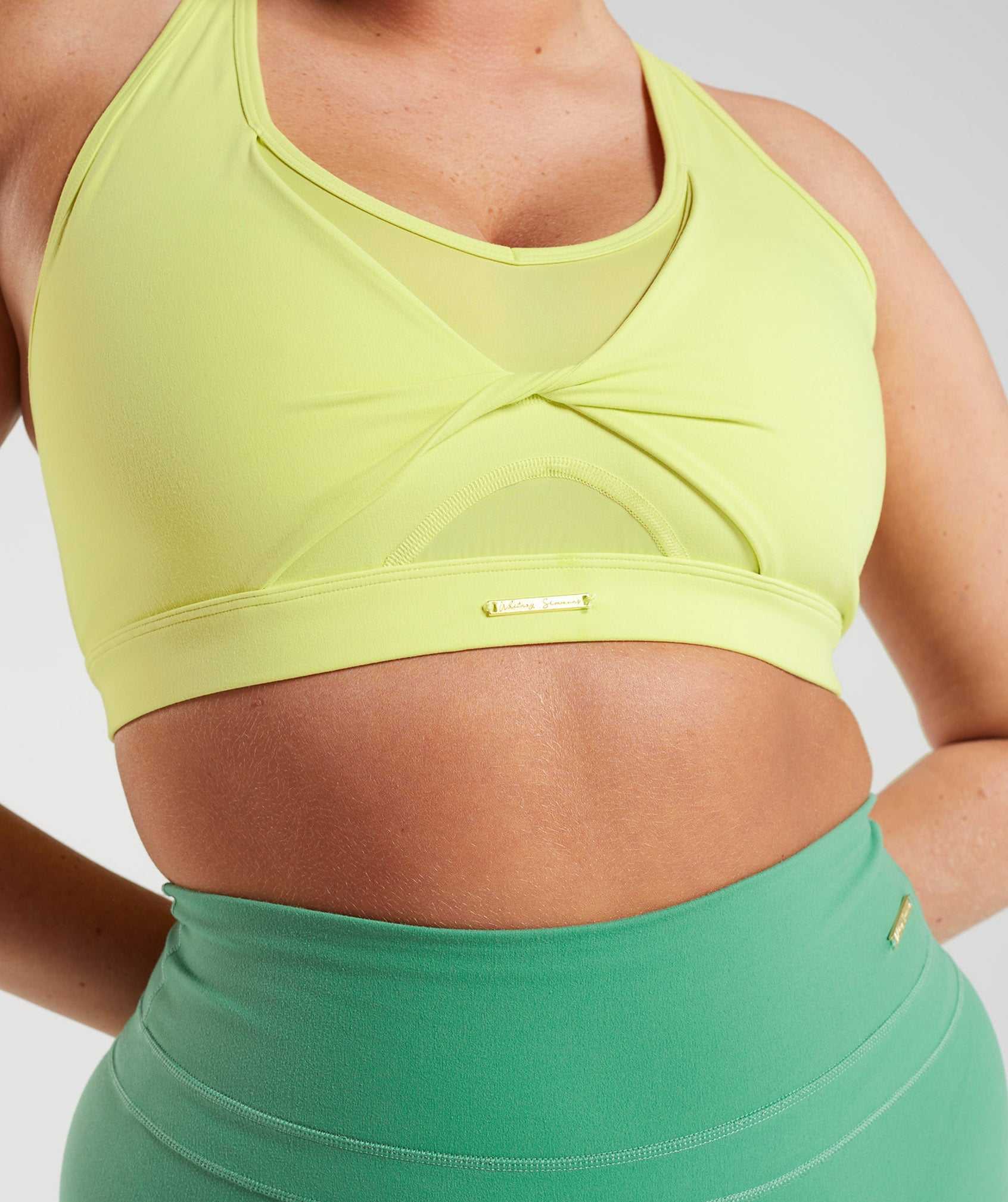 Green Gymshark Whitney Mesh Women's Sports Bra | ERWLQA027