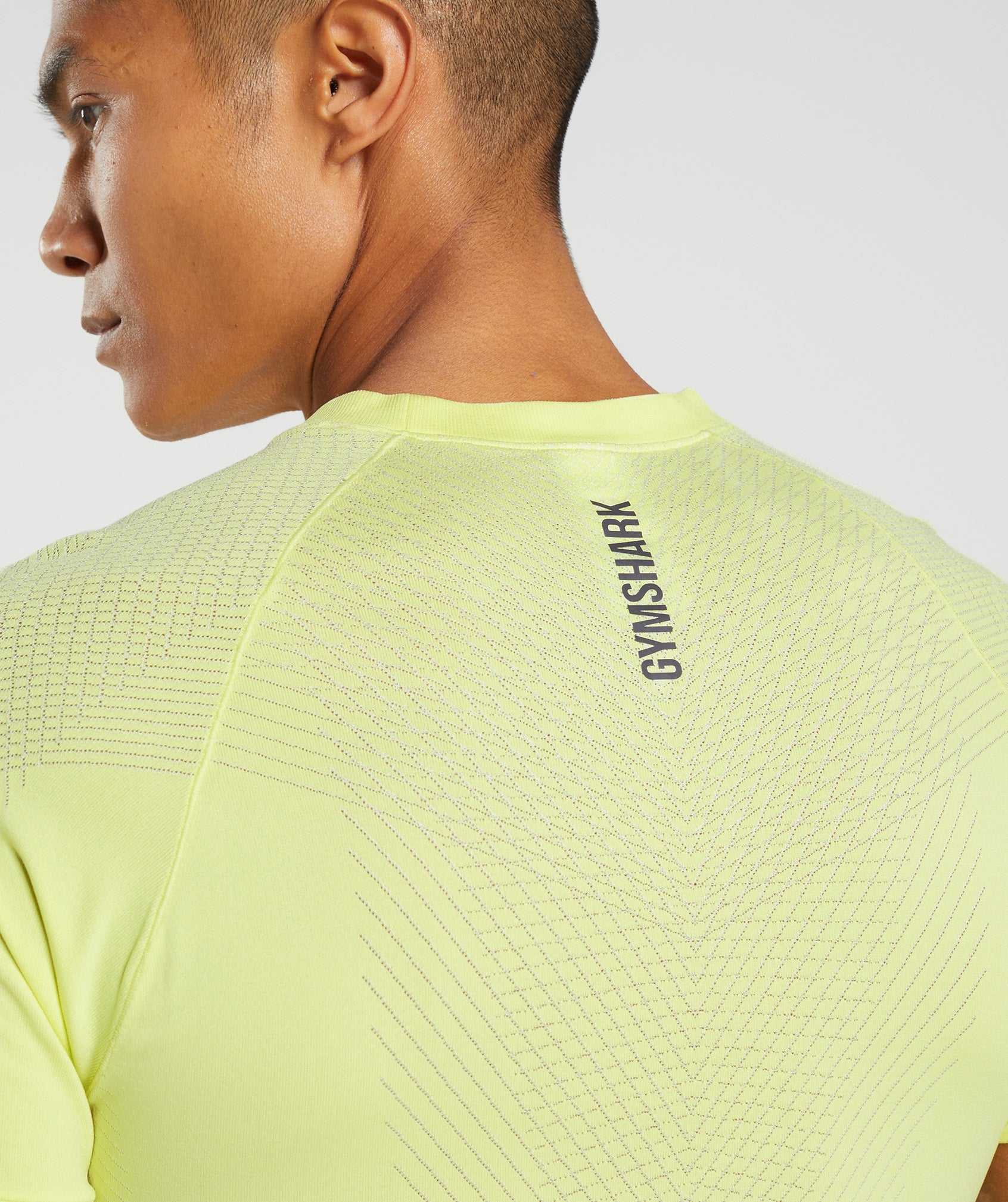 Green / White Gymshark Apex Seamless Men's T Shirts | INEXOU098