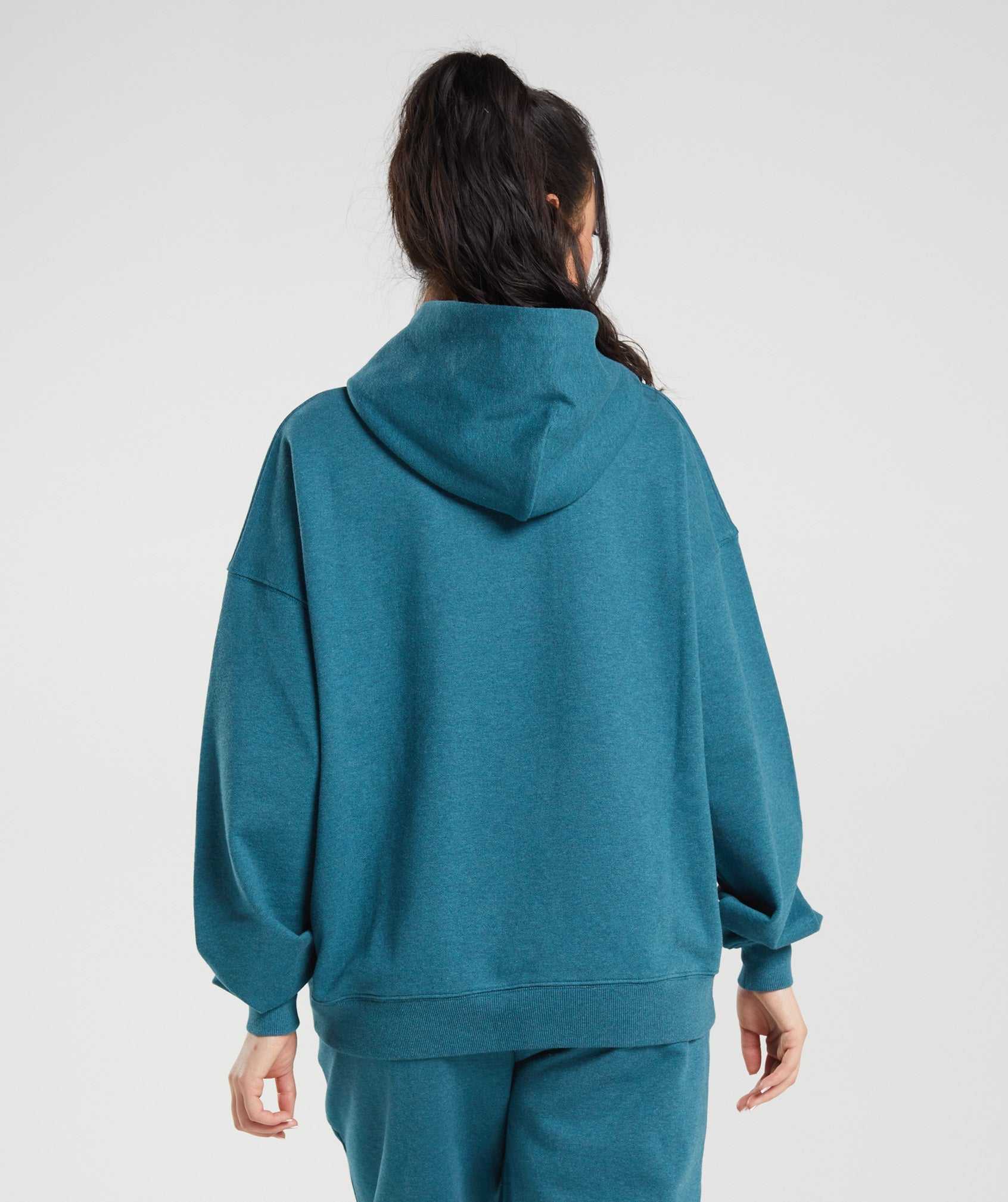 Grey Blue Gymshark Rest Day Sweats Women's Hoodie | GNSVIR462