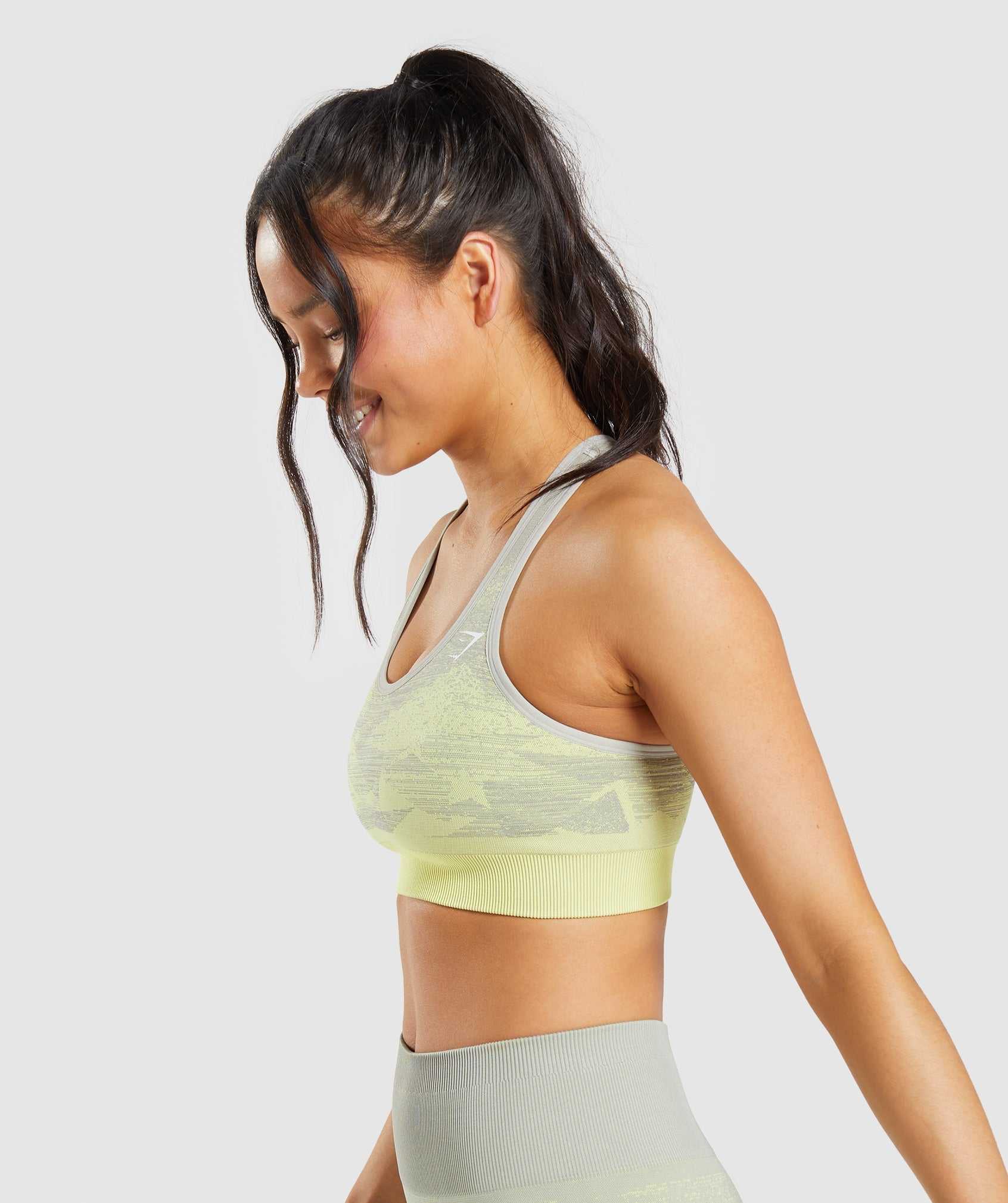 Grey Brown Grey Gymshark Adapt Ombre Seamless Women's Sports Bra | YIRKUB280