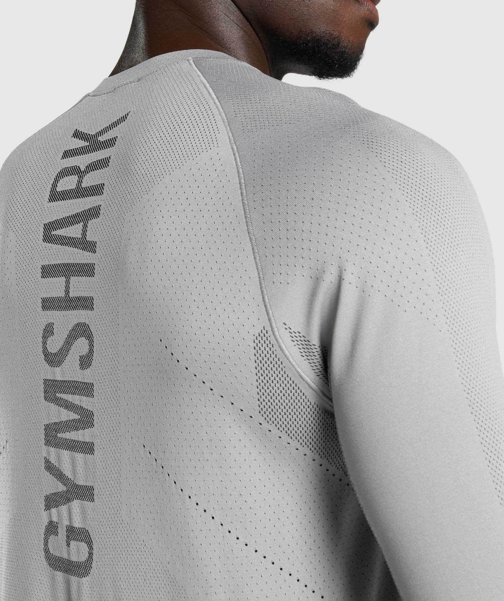 Grey Gymshark Apex Long Sleeve Men's T Shirts | XWHCBV593