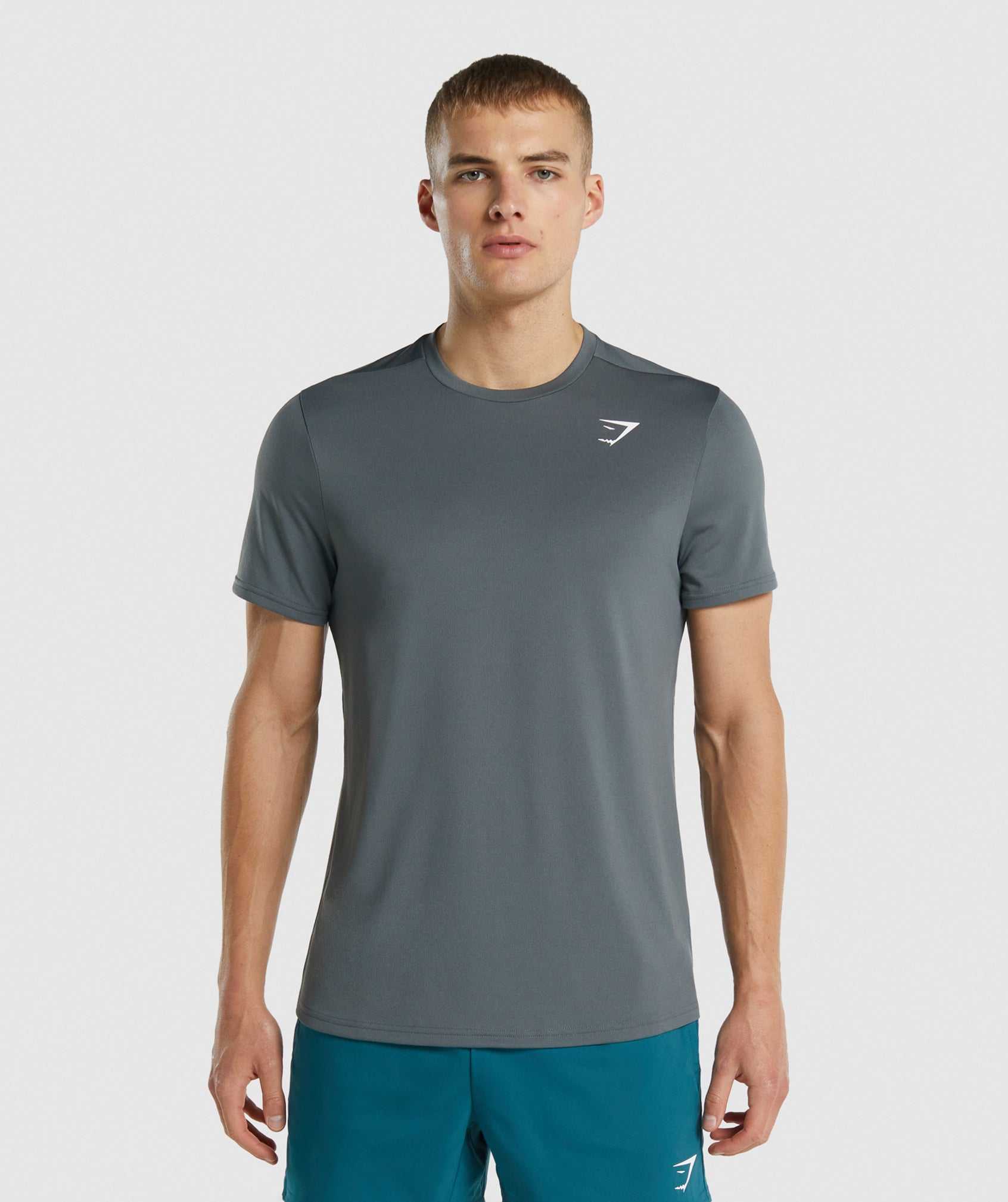 Grey Gymshark Arrival Regular Fit Men\'s T Shirts | GRBLMS590