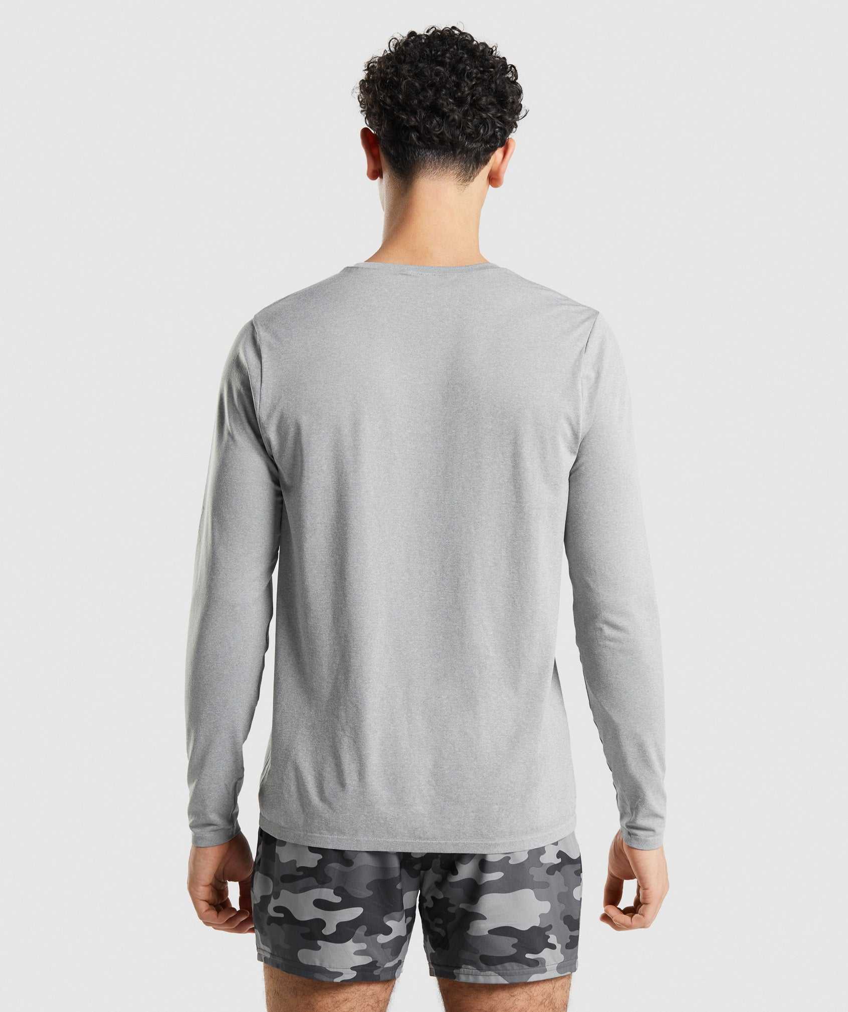 Grey Gymshark Arrival Seamless Long Sleeve Men's T Shirts | OXQJZY180