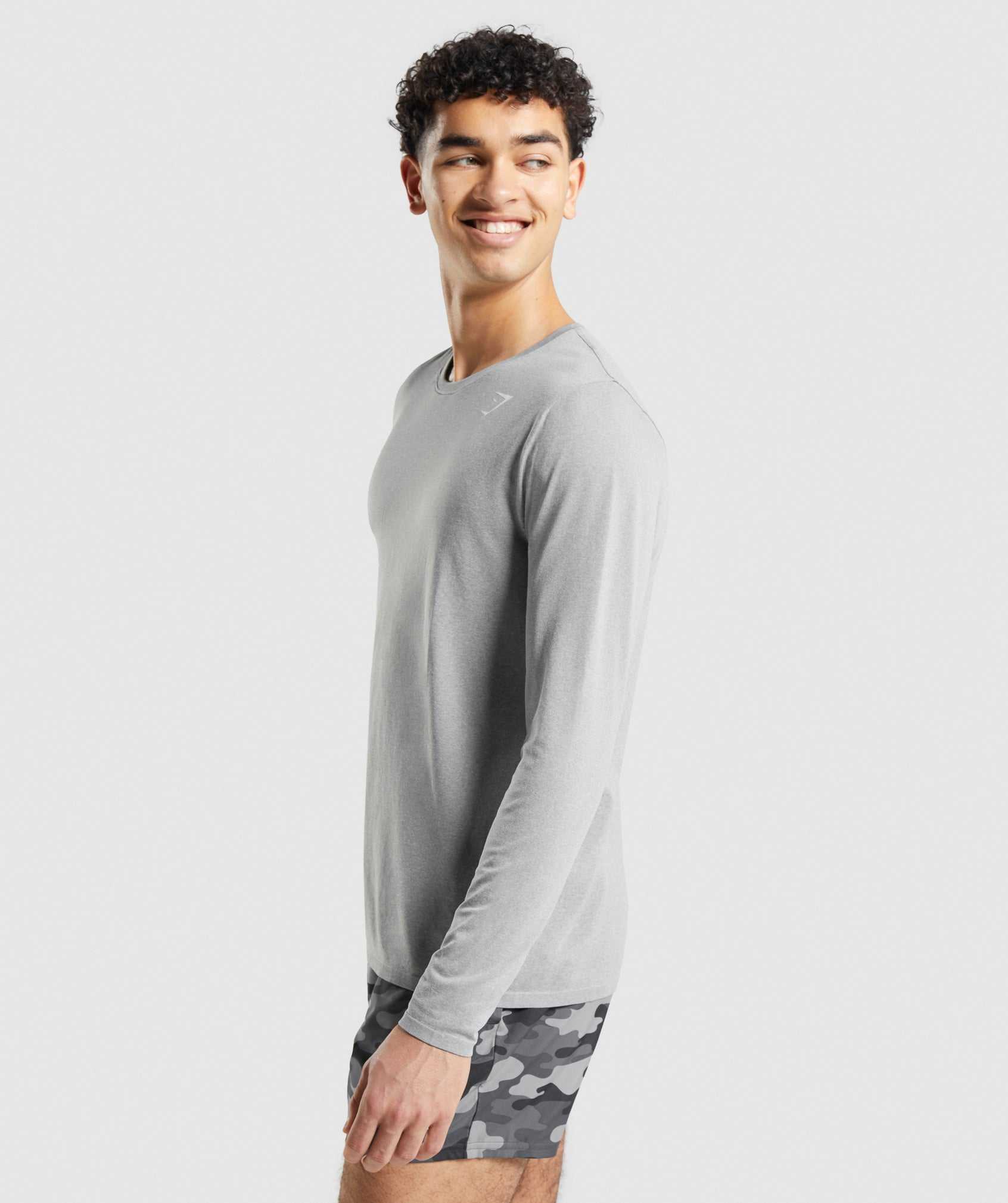 Grey Gymshark Arrival Seamless Long Sleeve Men's T Shirts | OXQJZY180