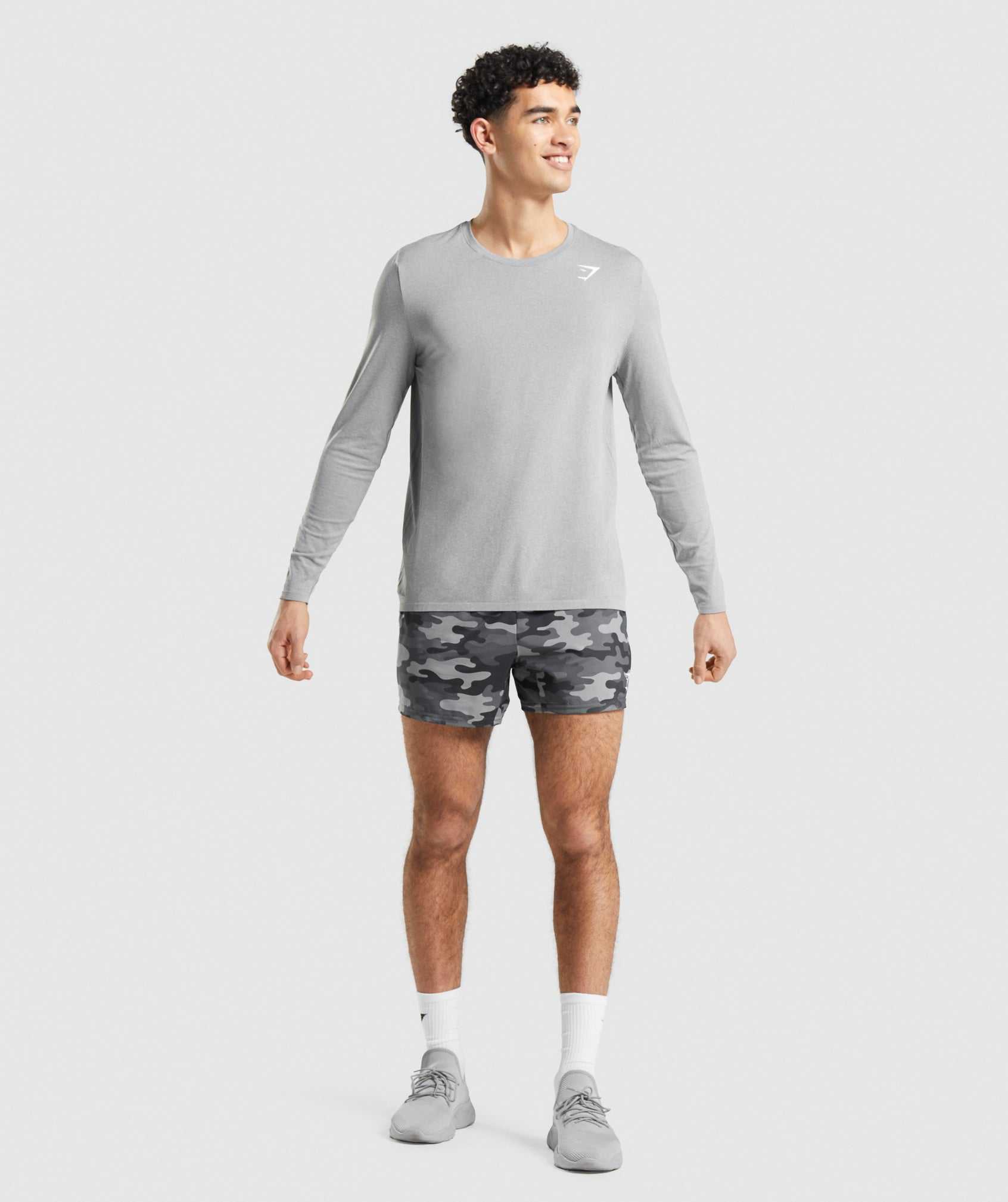 Grey Gymshark Arrival Seamless Long Sleeve Men's T Shirts | OXQJZY180