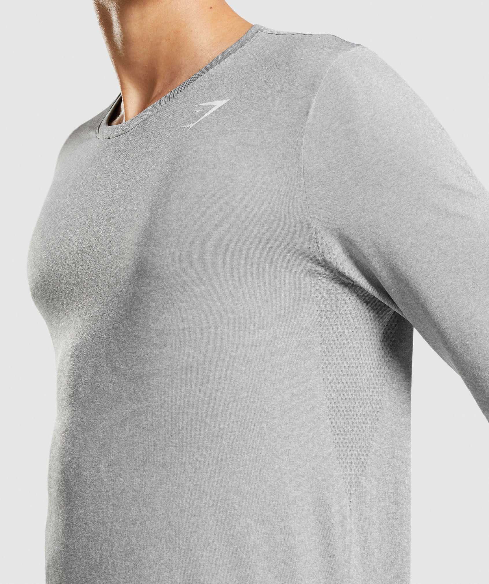 Grey Gymshark Arrival Seamless Long Sleeve Men's T Shirts | OXQJZY180