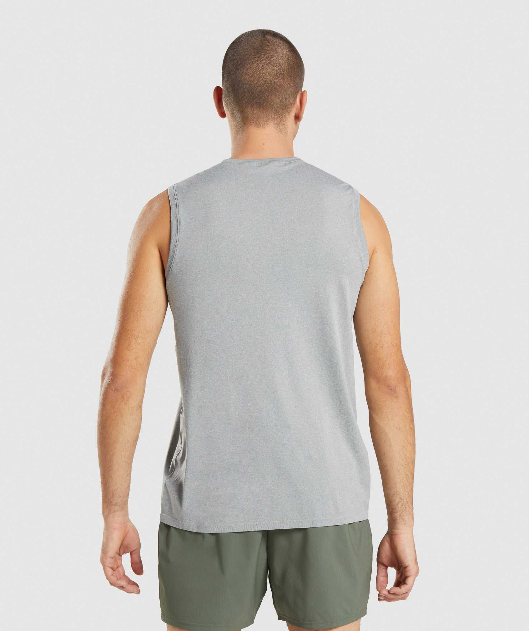 Grey Gymshark Arrival Seamless Men's Tanks | EFMAVS309