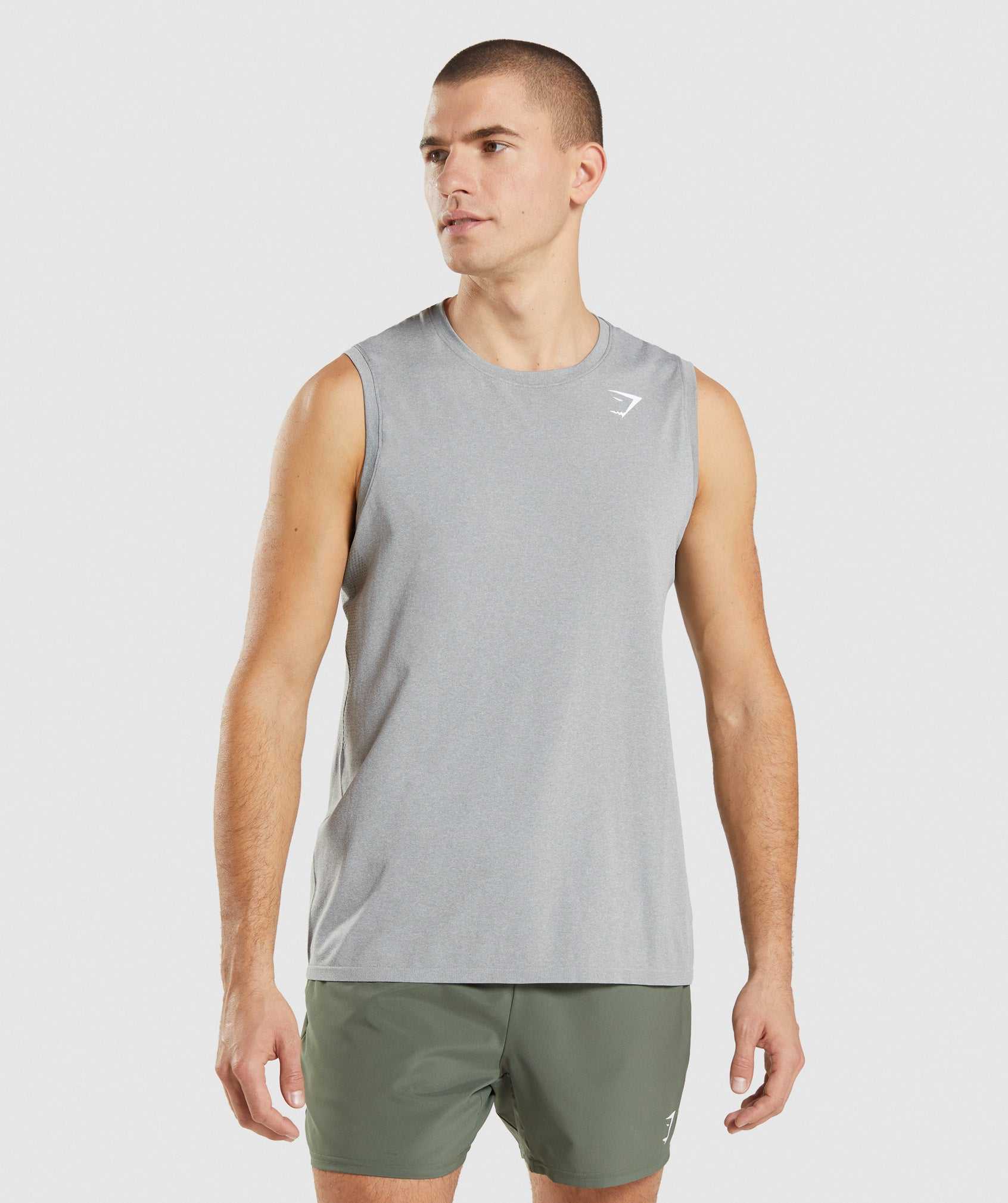 Grey Gymshark Arrival Seamless Men\'s Tanks | EFMAVS309