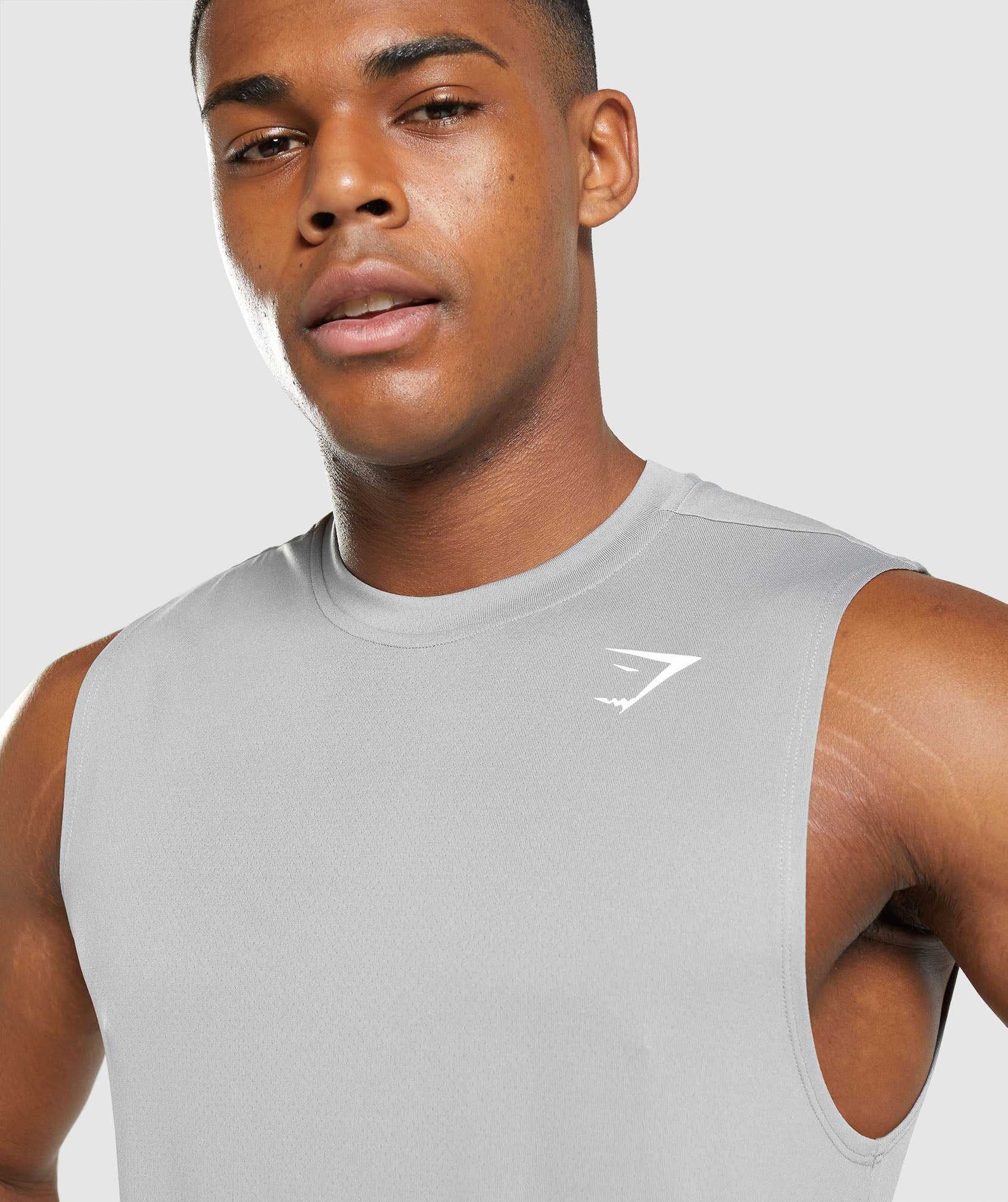 Grey Gymshark Arrival Sleeveless Men's Tanks | LFZTWJ857