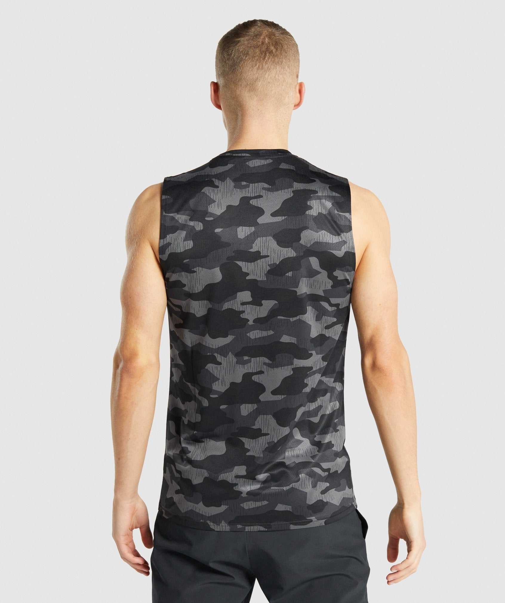 Grey Gymshark Arrival Sleeveless Tee Men's T Shirts | TPJYBI152