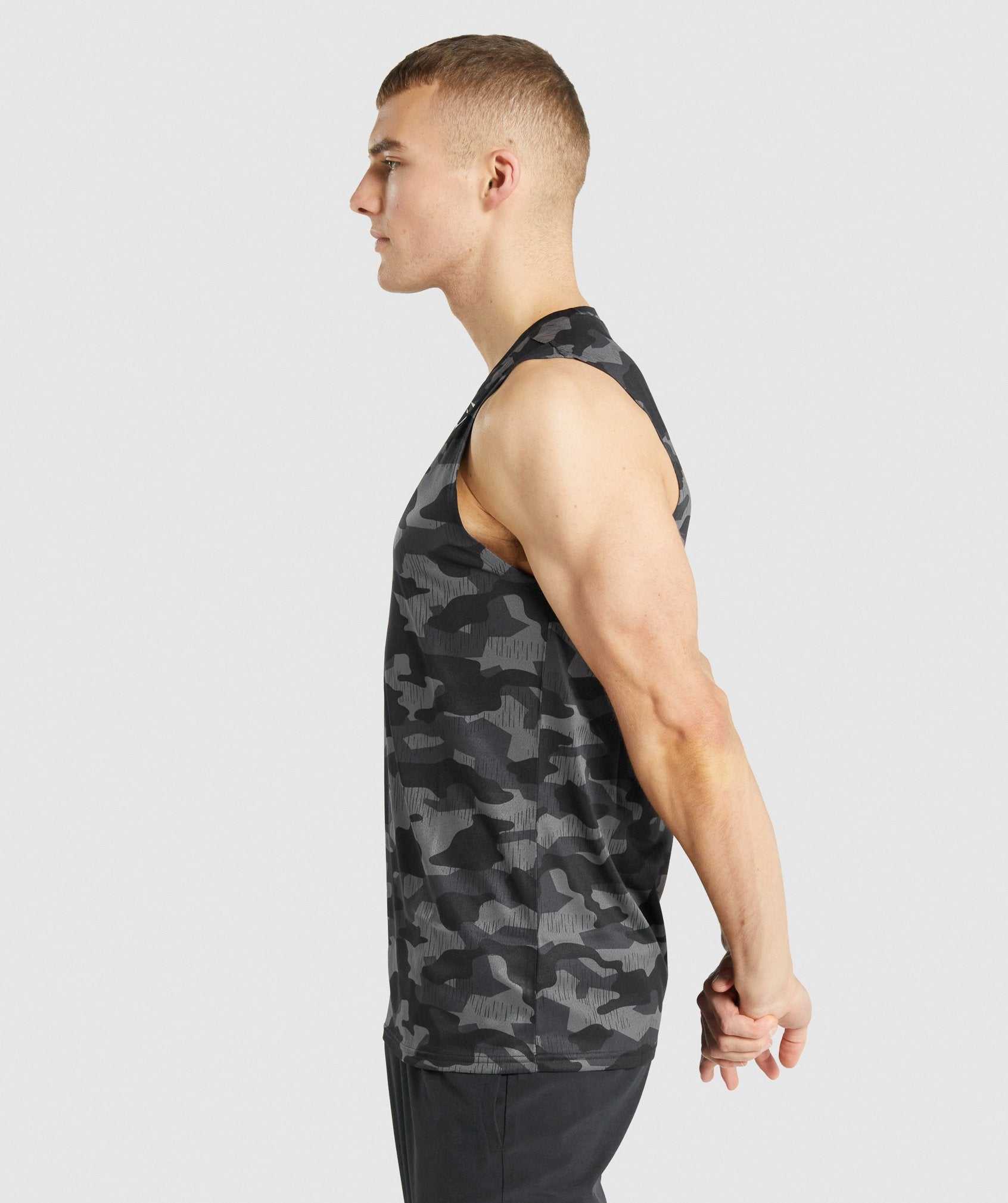 Grey Gymshark Arrival Sleeveless Tee Men's T Shirts | TPJYBI152