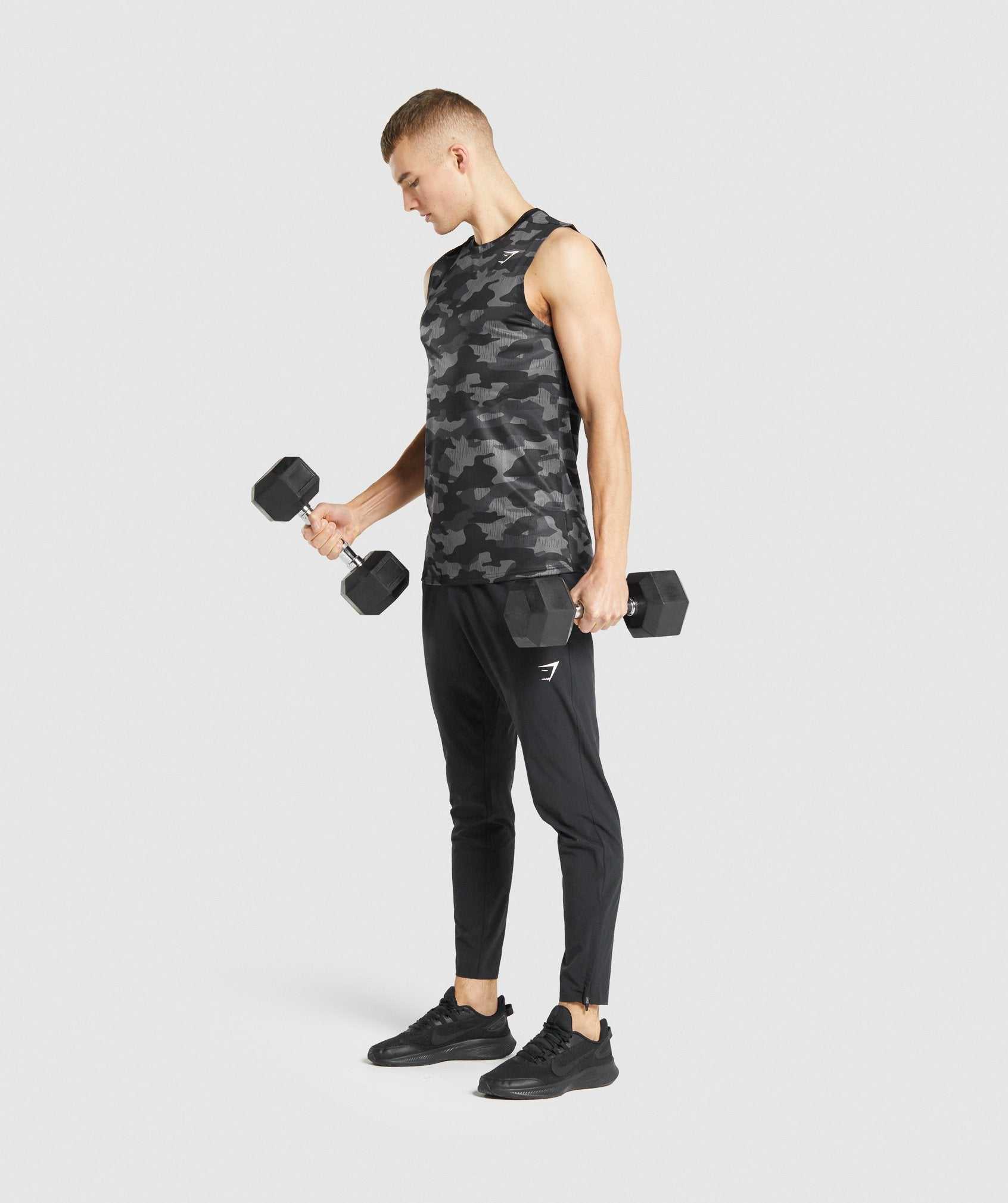 Grey Gymshark Arrival Sleeveless Tee Men's T Shirts | TPJYBI152