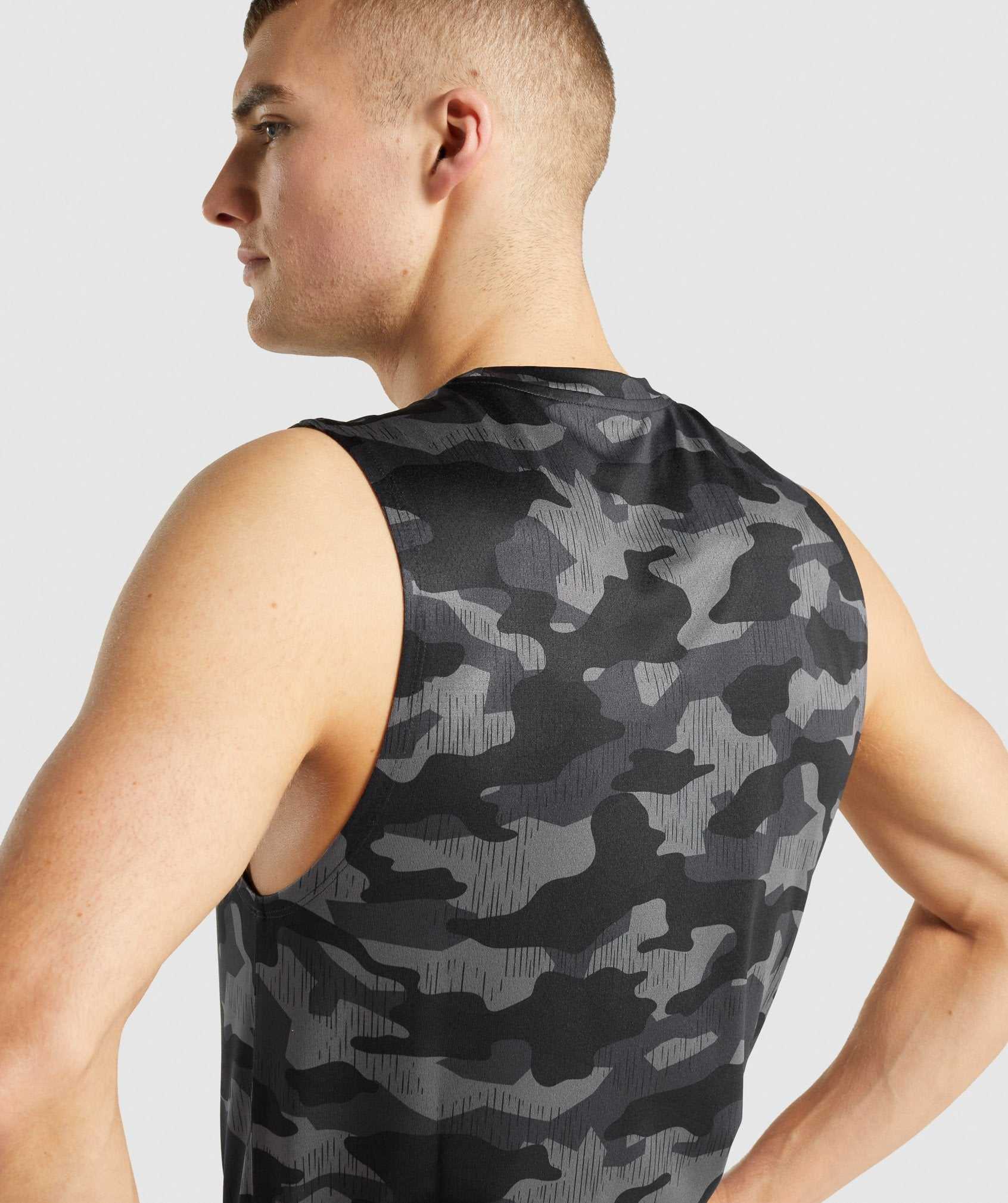 Grey Gymshark Arrival Sleeveless Tee Men's T Shirts | TPJYBI152