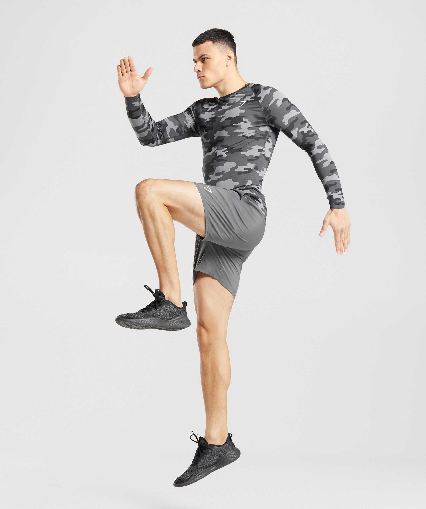 Grey Gymshark Element Baselayer Long Sleeve Men's Shorts | JUPNRI360