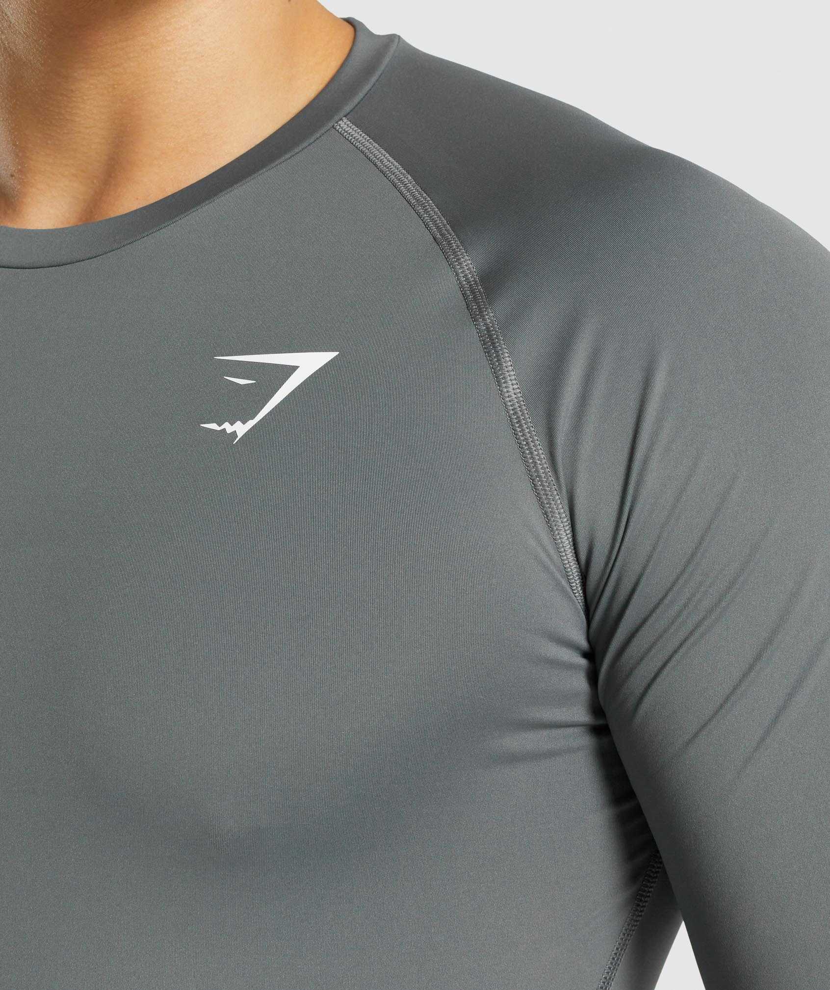 Grey Gymshark Element Baselayer Men's T Shirts | VXUMYK532