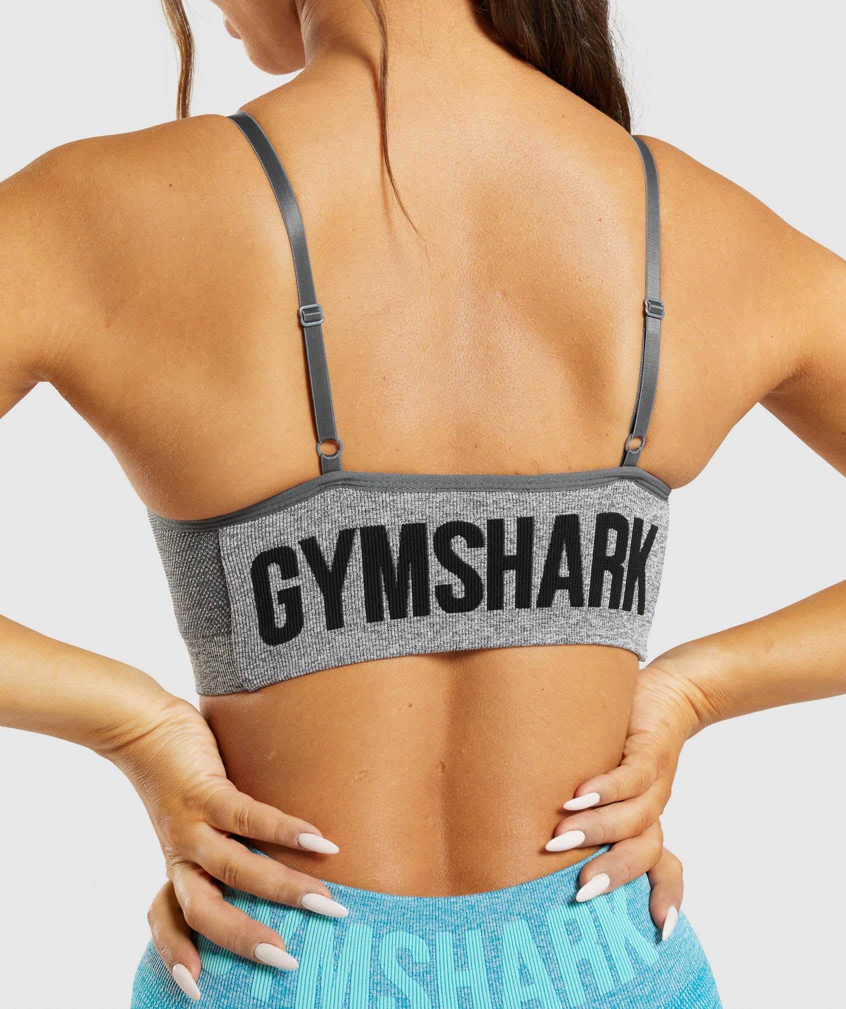 Grey Gymshark Flex Strappy Women's Sports Bra | YJKRWM027