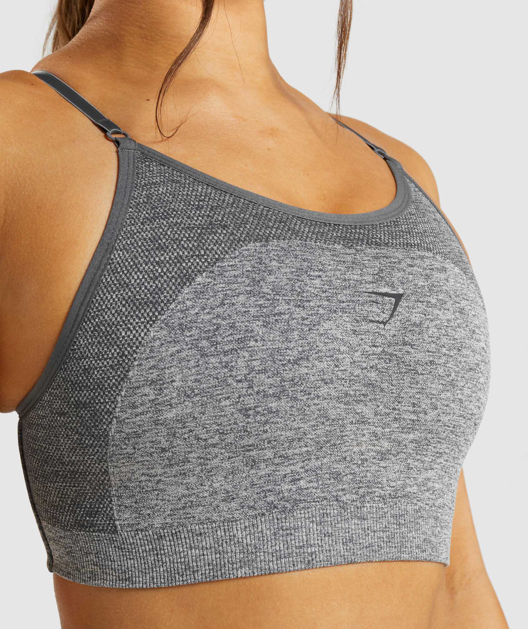 Grey Gymshark Flex Strappy Women's Sports Bra | YJKRWM027