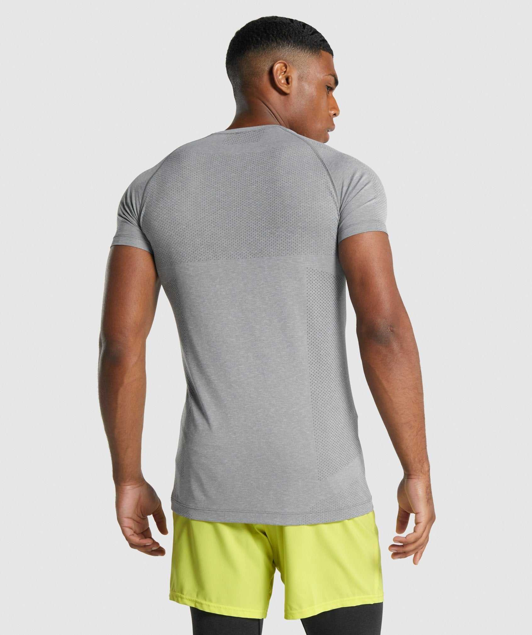 Grey Gymshark Vital Light Seamless Men's T Shirts | SJDMAU281