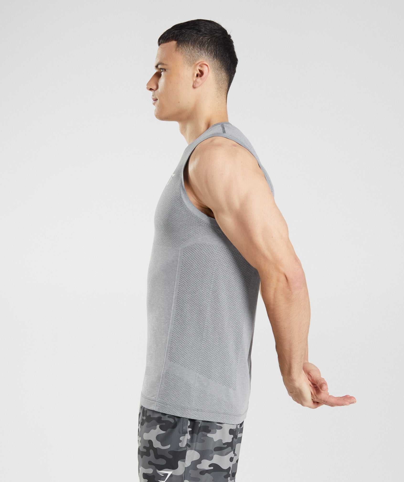 Grey Gymshark Vital Seamless Light Men's Tanks | DWTZOJ930