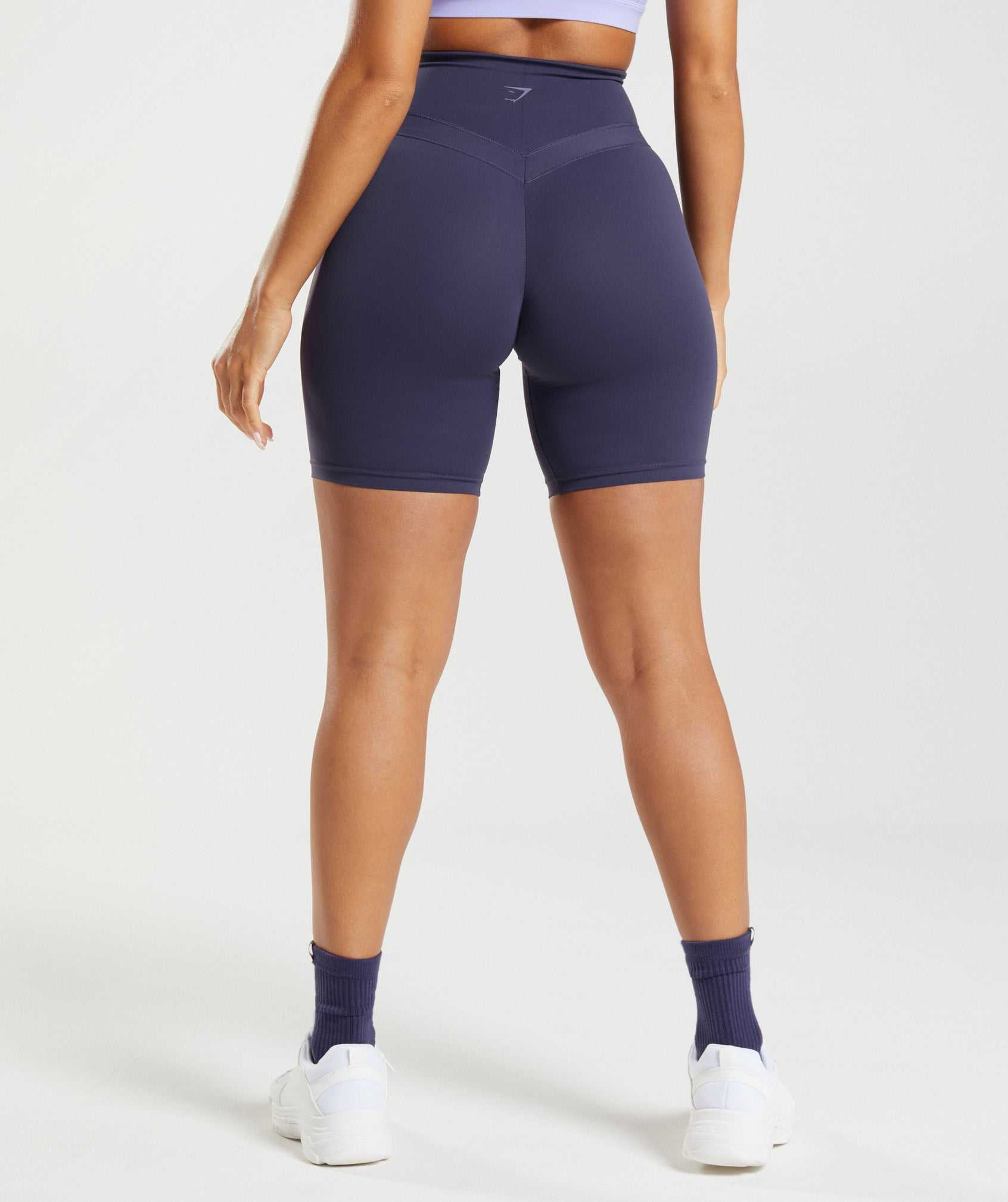 Indigo Navy Gymshark Whitney Cycling Women's Shorts | YHFCTD657