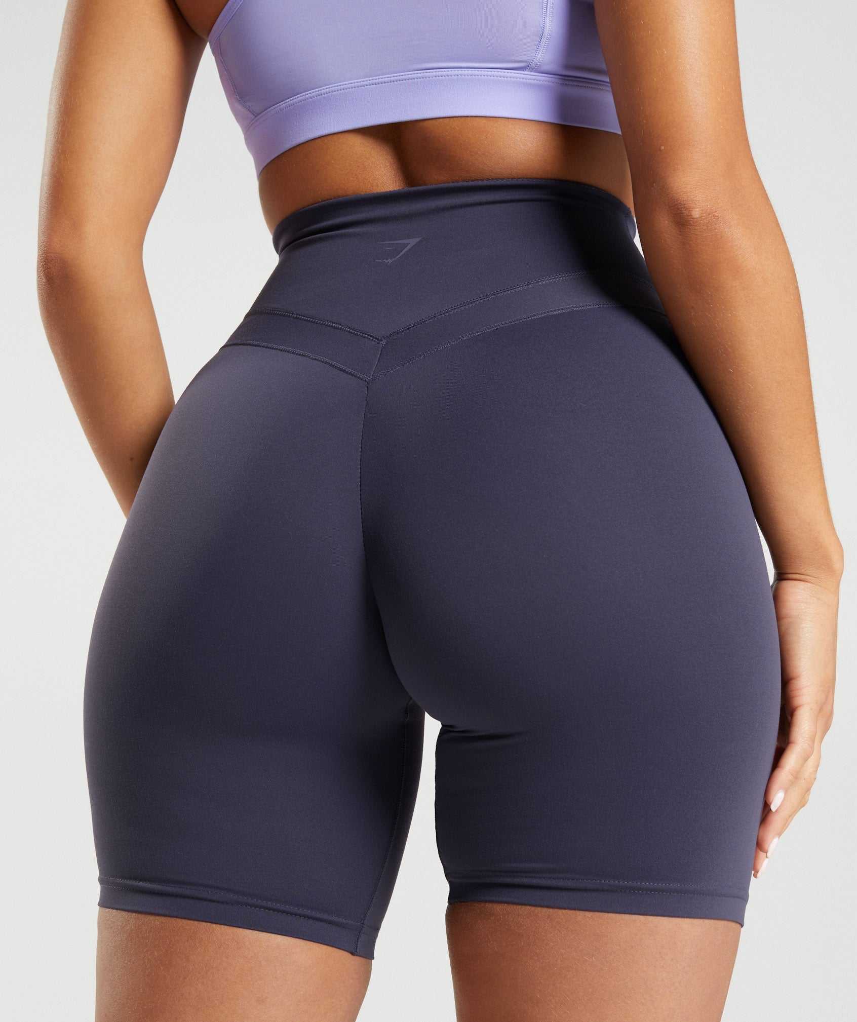 Indigo Navy Gymshark Whitney Cycling Women's Shorts | YHFCTD657