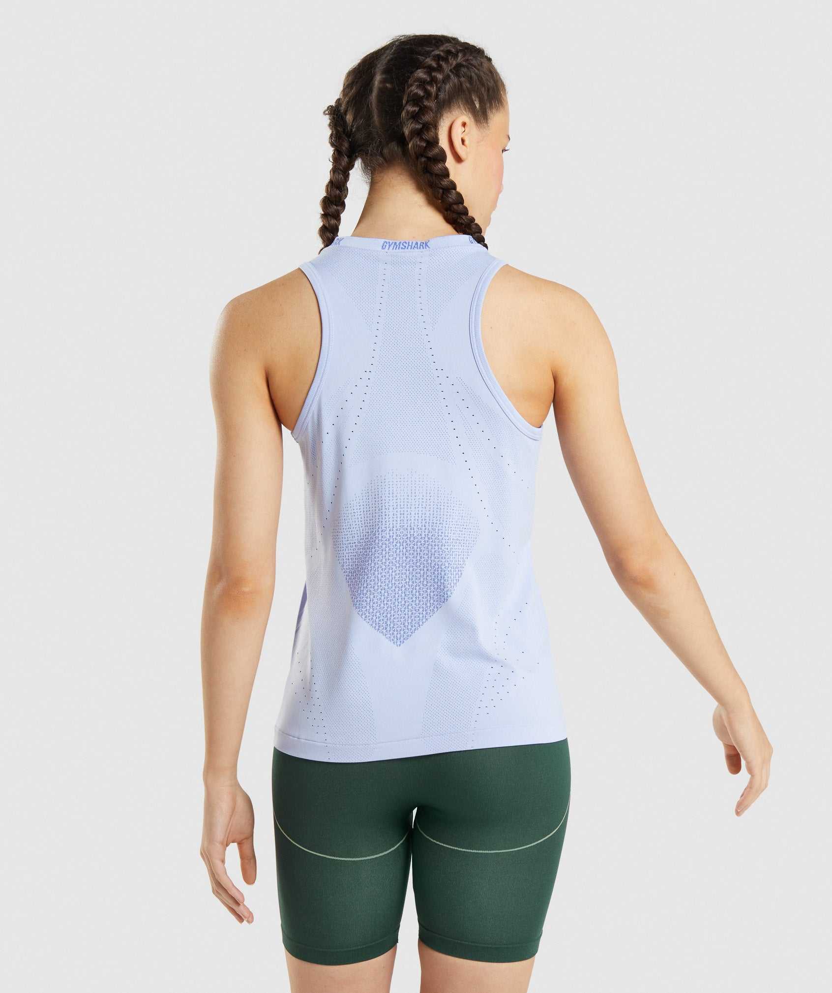 Lavender Blue / Blue Gymshark Apex Seamless Women's Tanks | UPHGXW807