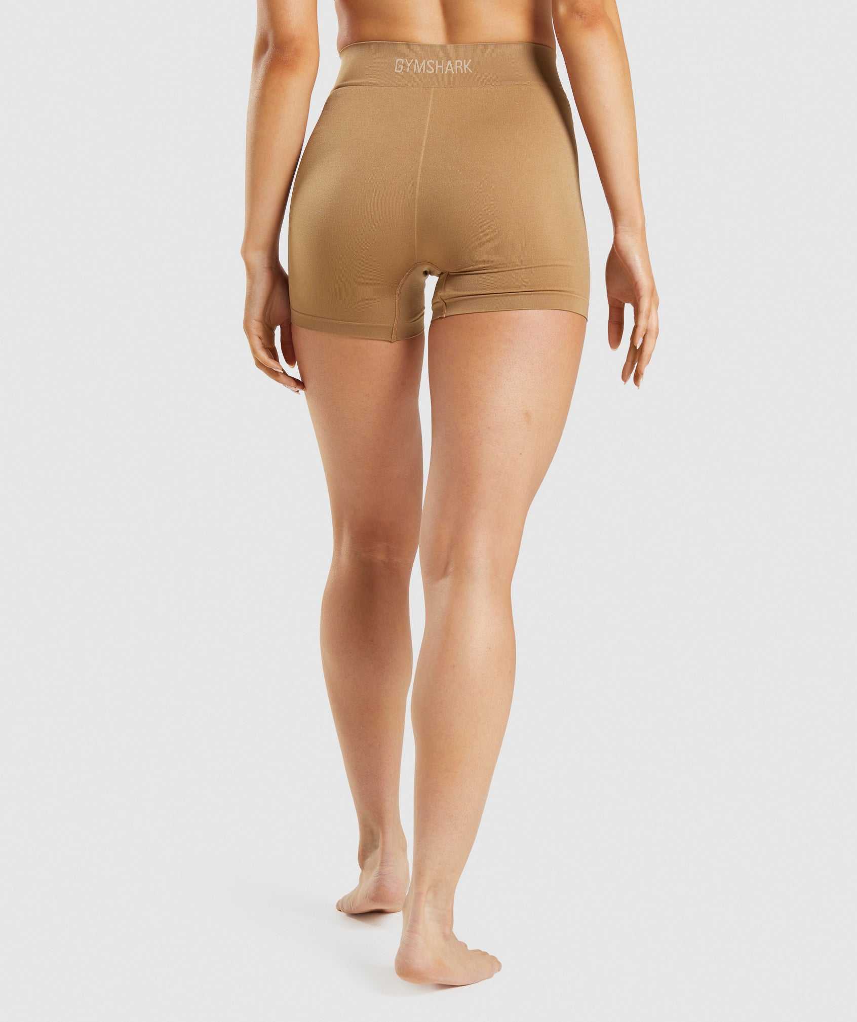 Light Brown Gymshark Seamless Boxers Women's Underwear | CJYKEQ831