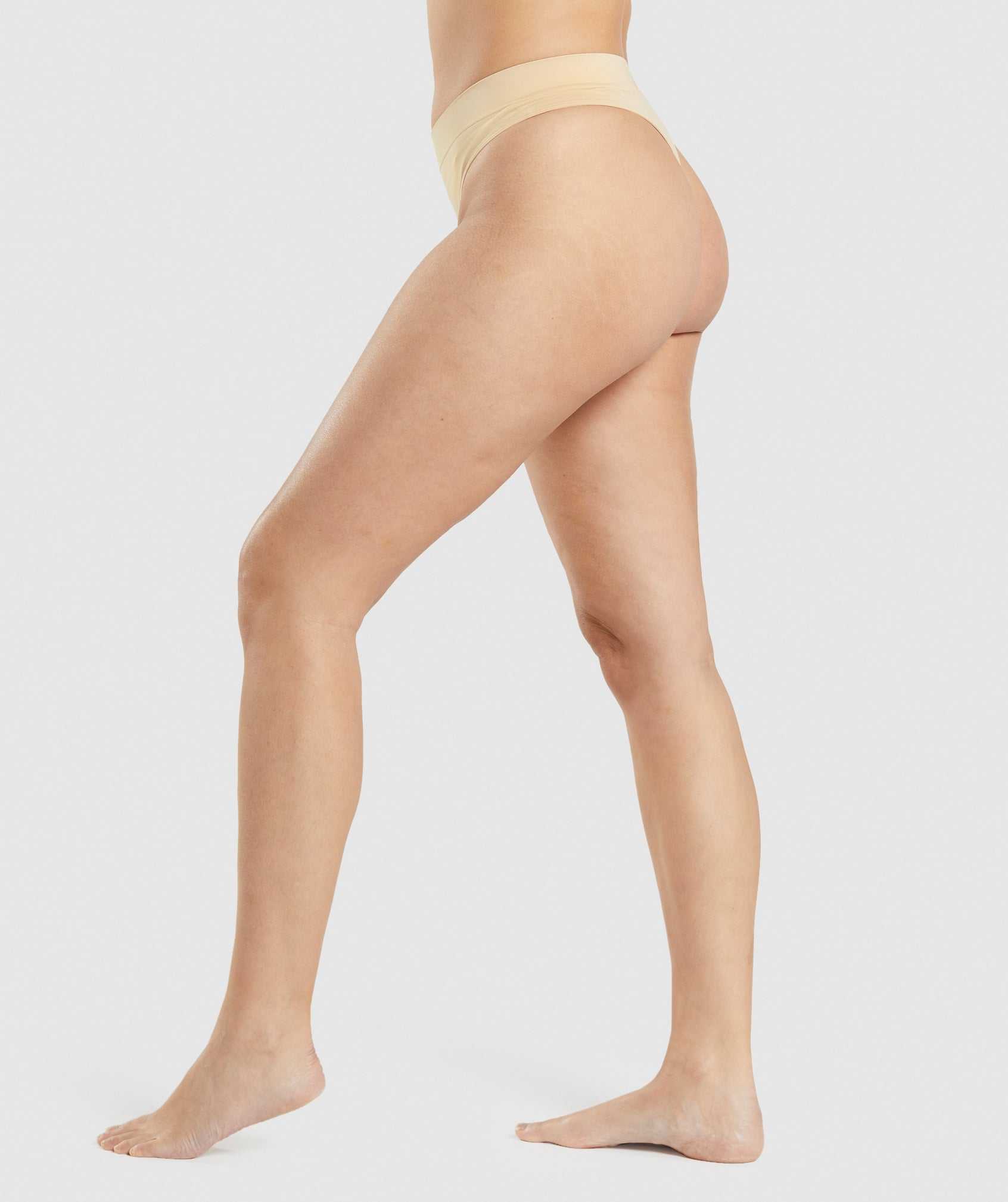 Light Brown Gymshark Seamless High Rise Thong Women's Underwear | TIHZLY529