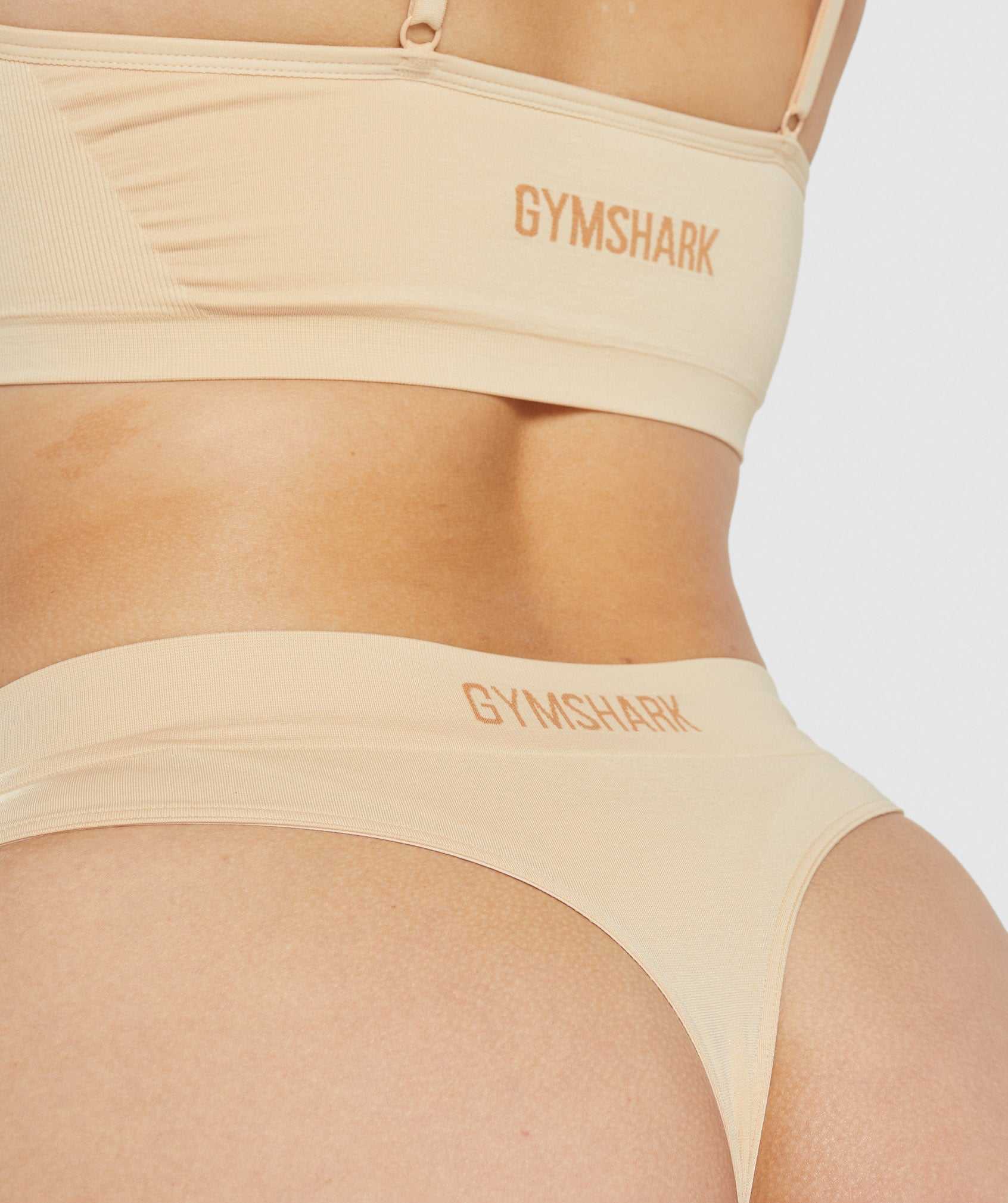 Light Brown Gymshark Seamless High Rise Thong Women's Underwear | TIHZLY529