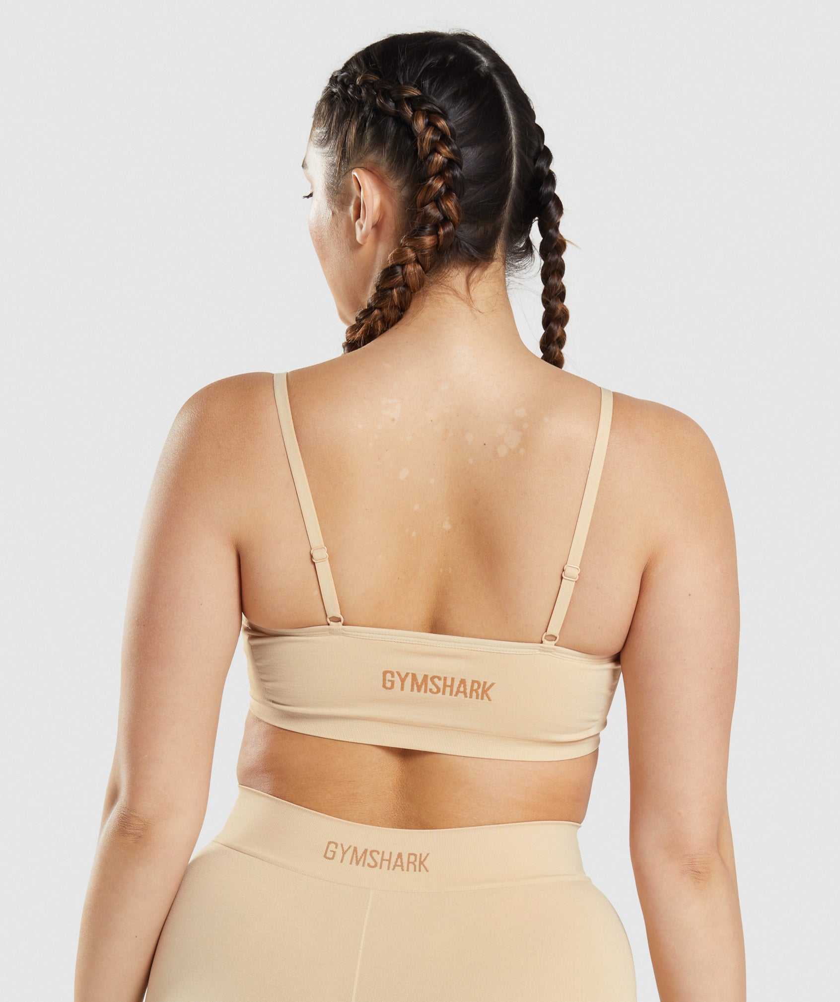 Light Brown Gymshark Seamless Low Neck Bralette Women's Underwear | NUDTKC079