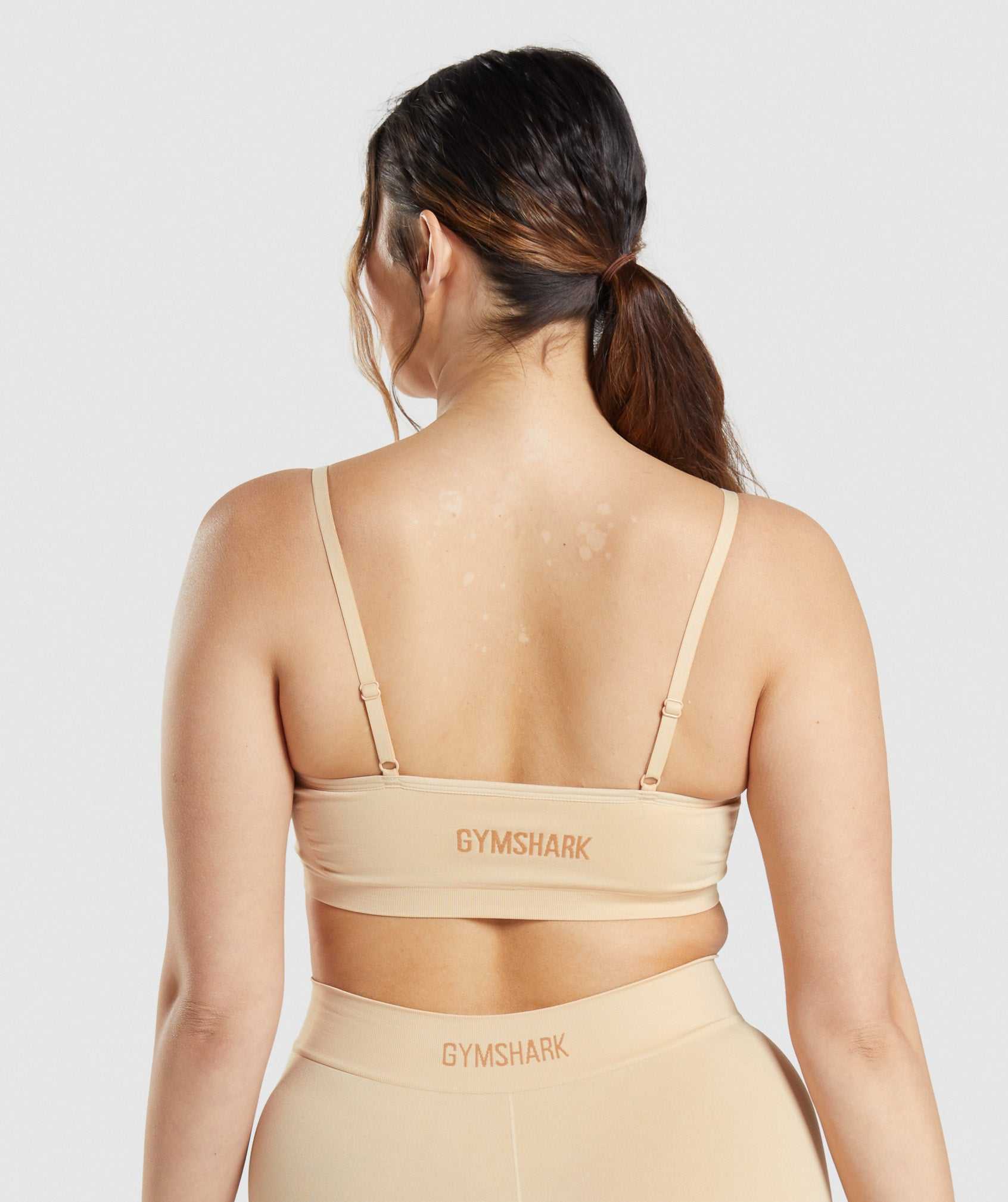 Light Brown Gymshark Seamless Scoop Neck Bralette Women's Underwear | BPIYAF940