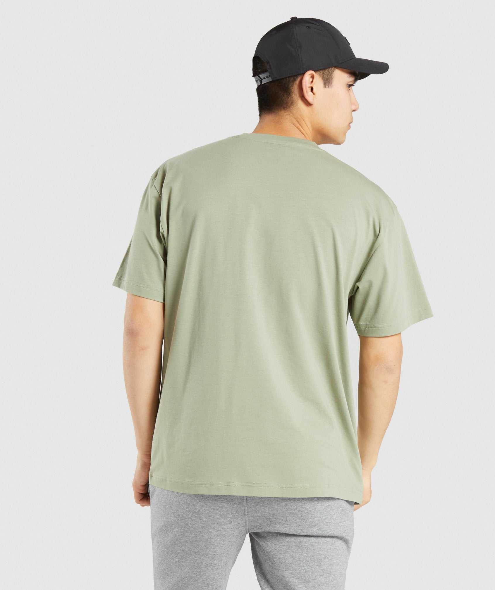 Light Green Gymshark Essential Oversized Men's T Shirts | FOEJKL745