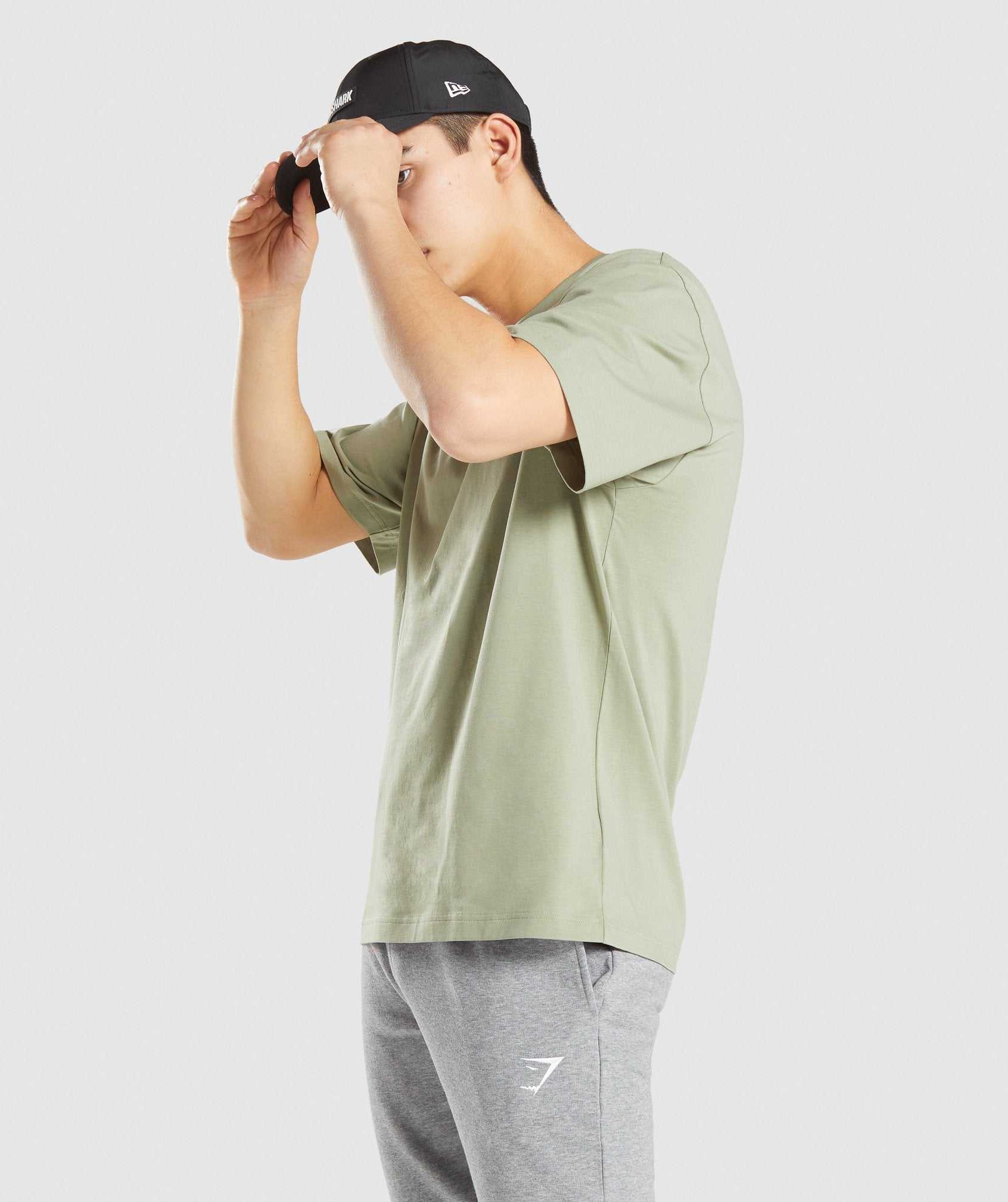 Light Green Gymshark Essential Oversized Men's T Shirts | FOEJKL745