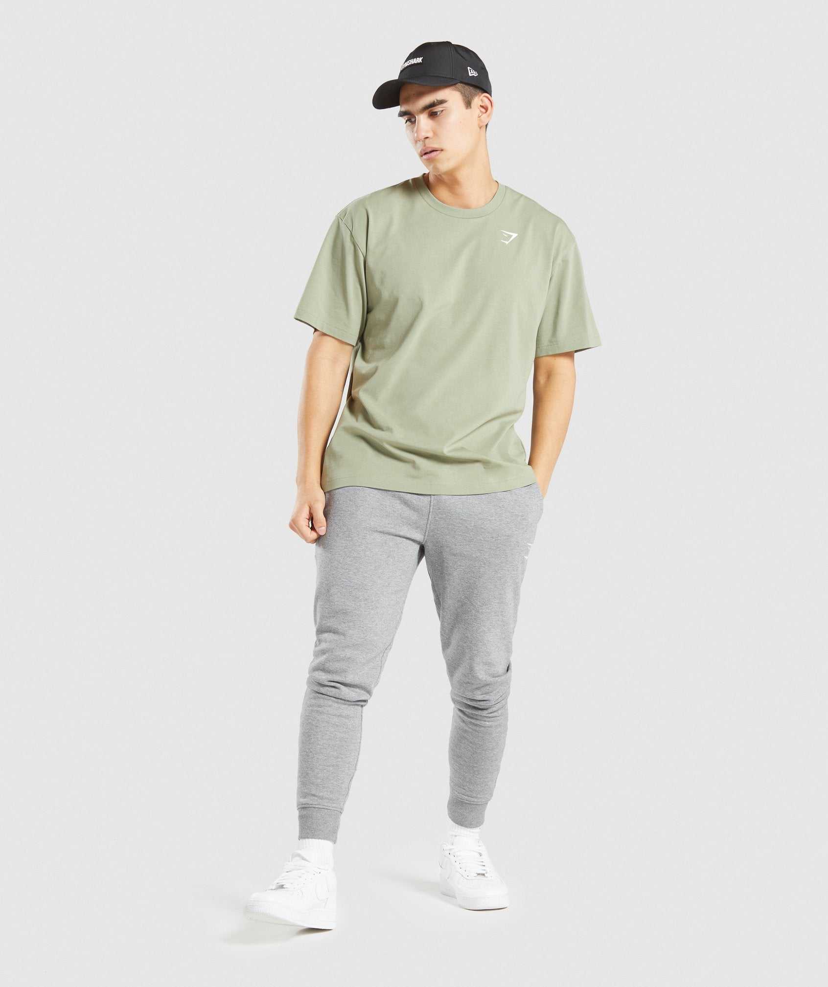 Light Green Gymshark Essential Oversized Men's T Shirts | FOEJKL745