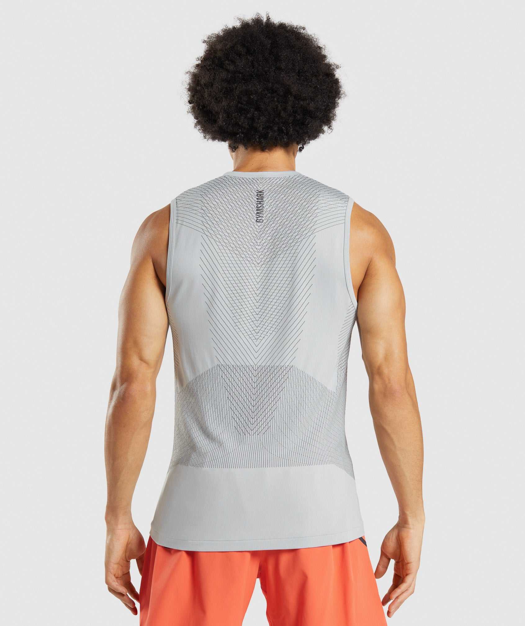 Light Grey / Black Grey Gymshark Apex Seamless Men's Tanks | FDJIHY493