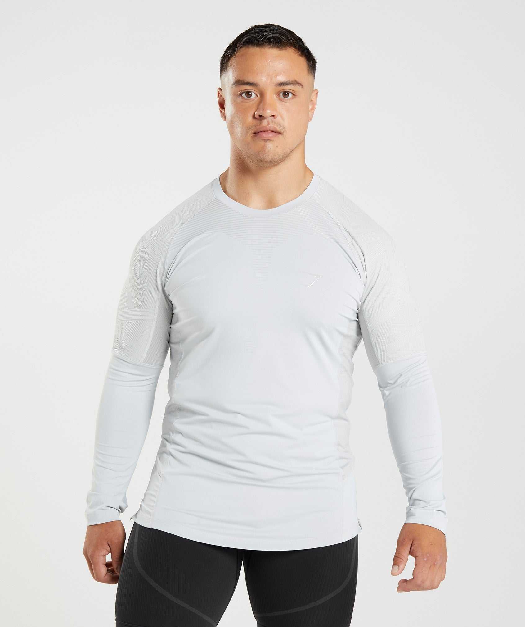 Light Grey Gymshark 315 Long Sleeve Men\'s T Shirts | SANPVU584