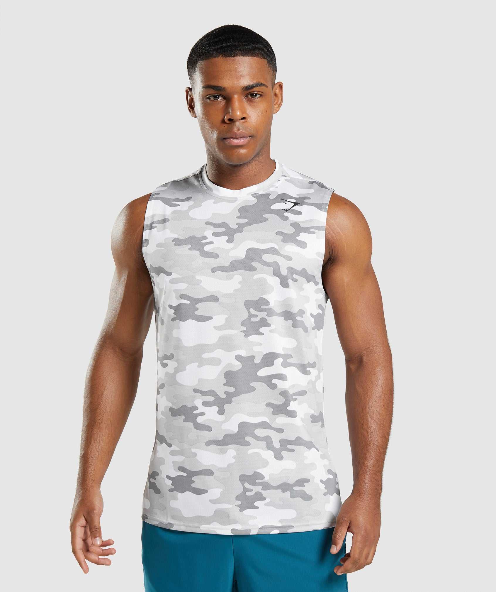 Light Grey Gymshark Arrival Sleeveless Men\'s Tanks | NHPASY924