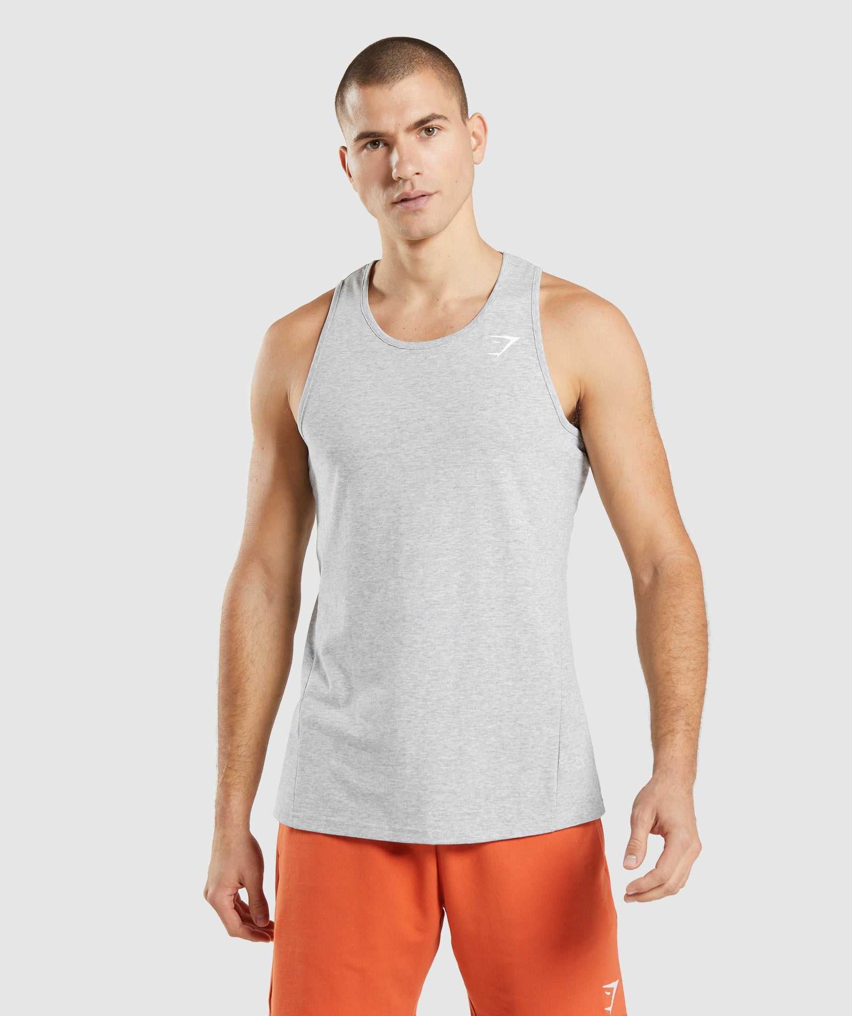 Light Grey Gymshark Critical 2.0 Men's Tanks | SPMAEW031