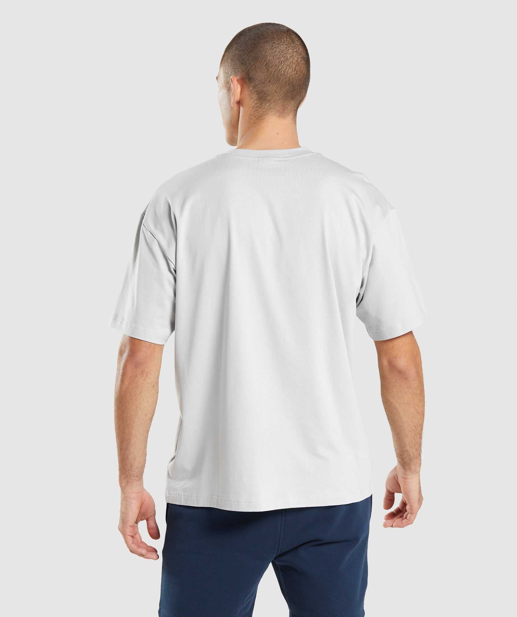 Light Grey Gymshark Essential Oversized Men's T Shirts | KYLAJP325