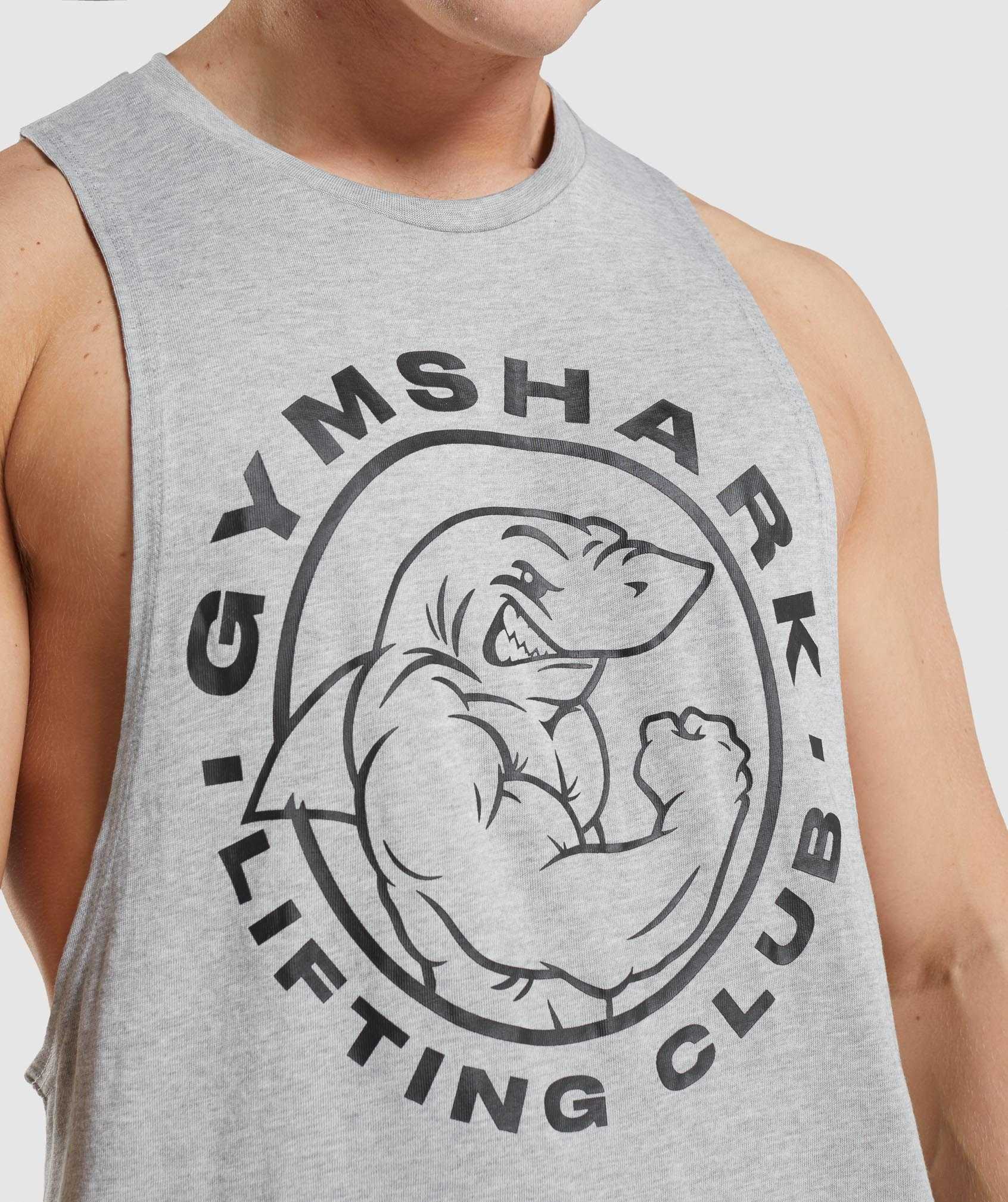 Light Grey Gymshark Legacy Drop Arm Men's Tanks | CQMJXZ176