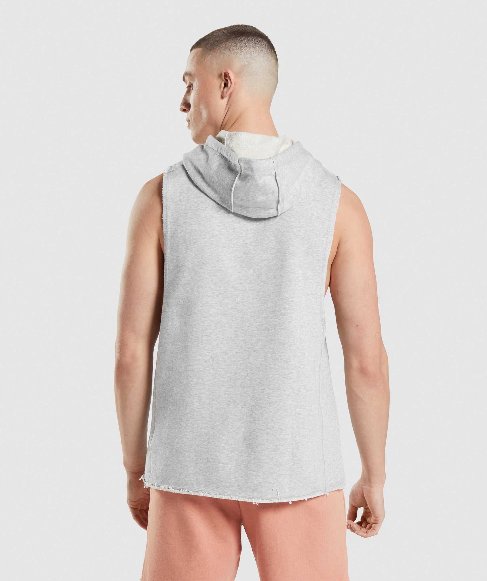 Light Grey Gymshark Legacy Drop Arm Men's Hoodie | XRTIZP651