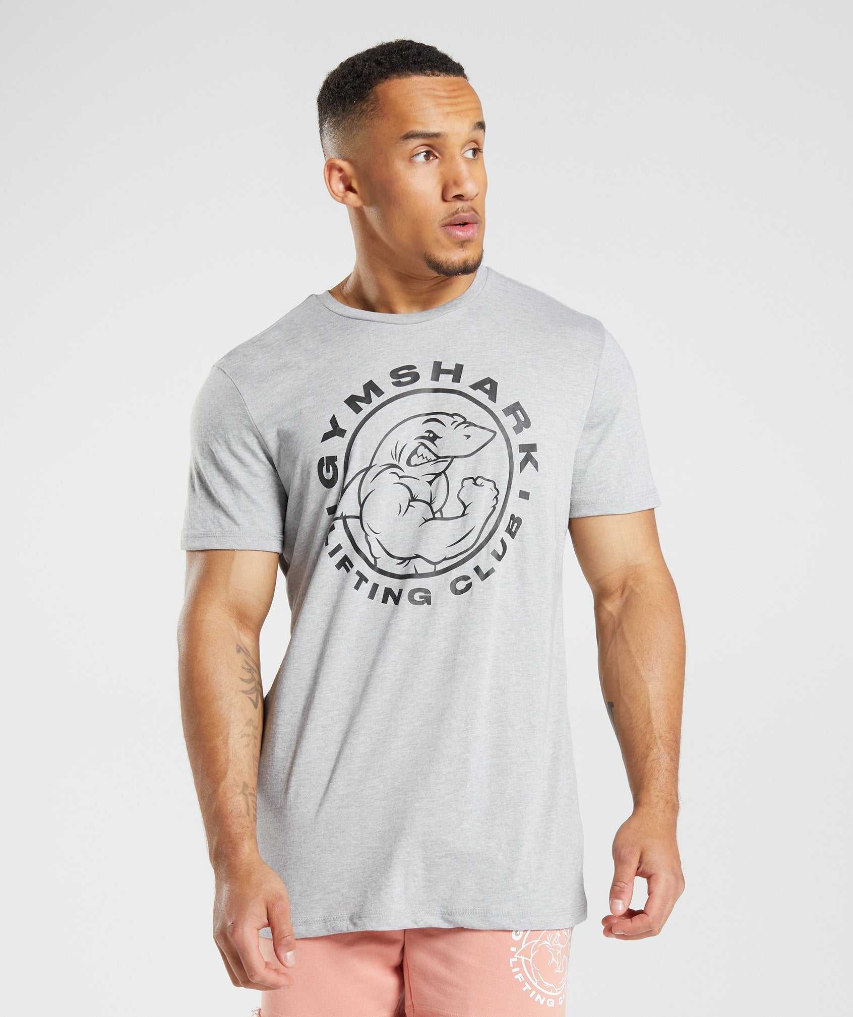 Light Grey Gymshark Legacy Men\'s T Shirts | CQBFGY612