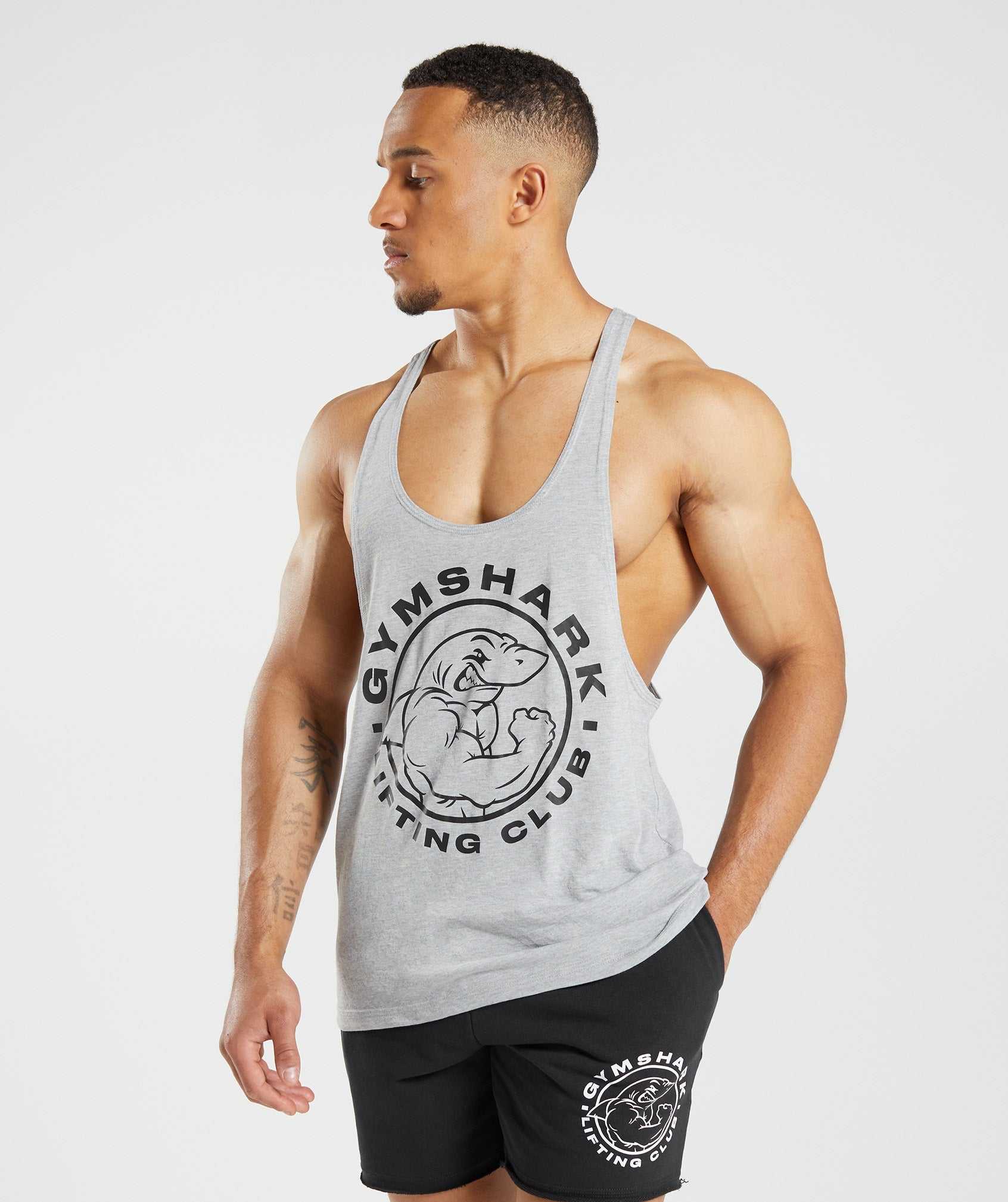 Light Grey Gymshark Legacy Men\'s Vest | EXGATP158