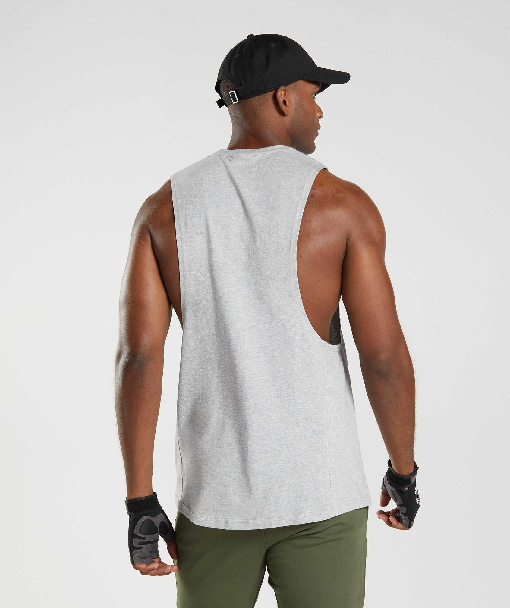 Light Grey Gymshark React Drop Arm Men's Tanks | JBYAWM159